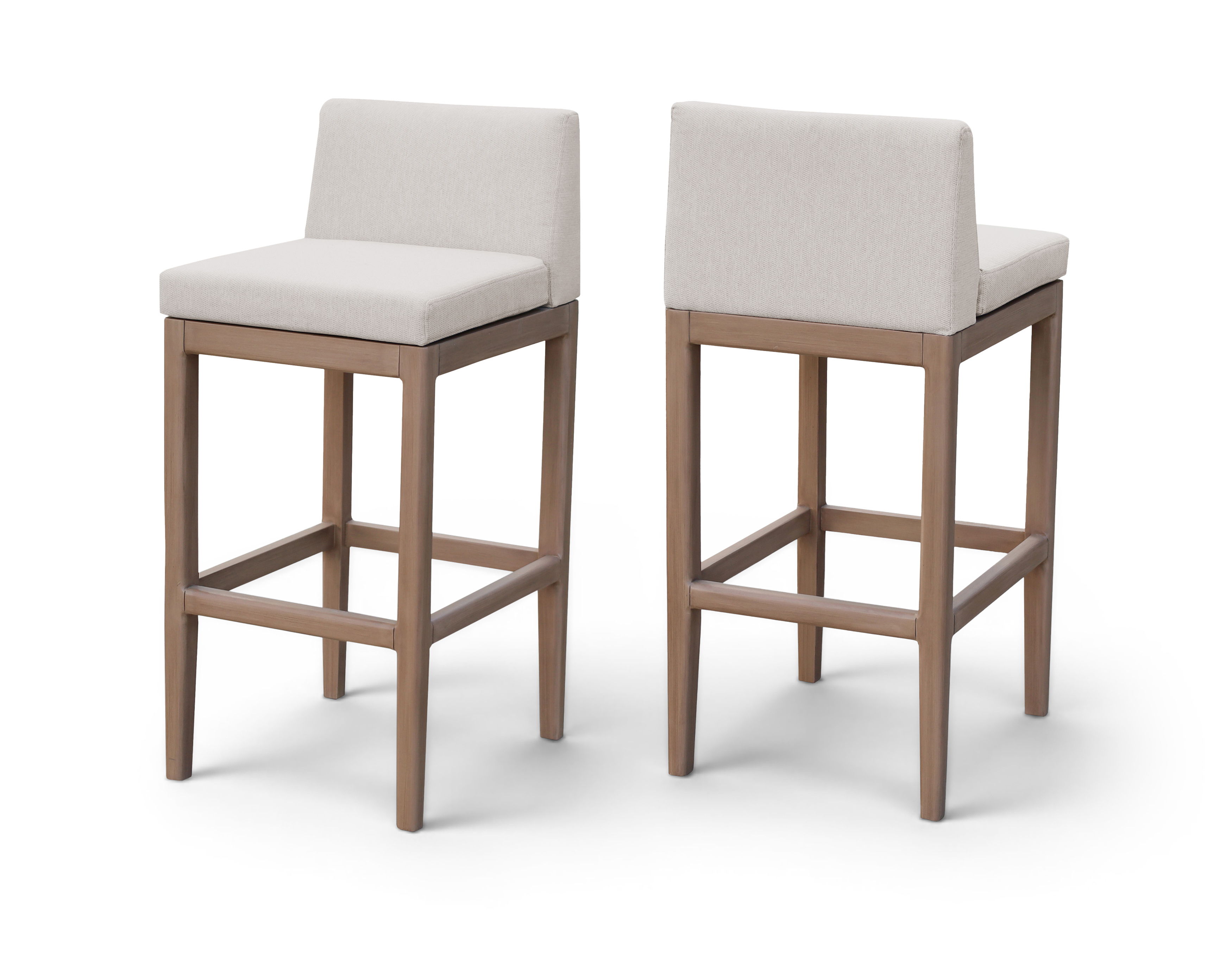 Solace - Olefin Performance Fabric Outdoor Patio Bar Stool - Cream
