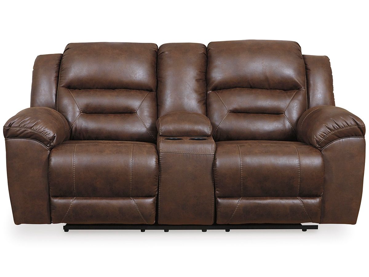 Stoneland - DBL REC PWR Loveseat w/Console - Chocolate