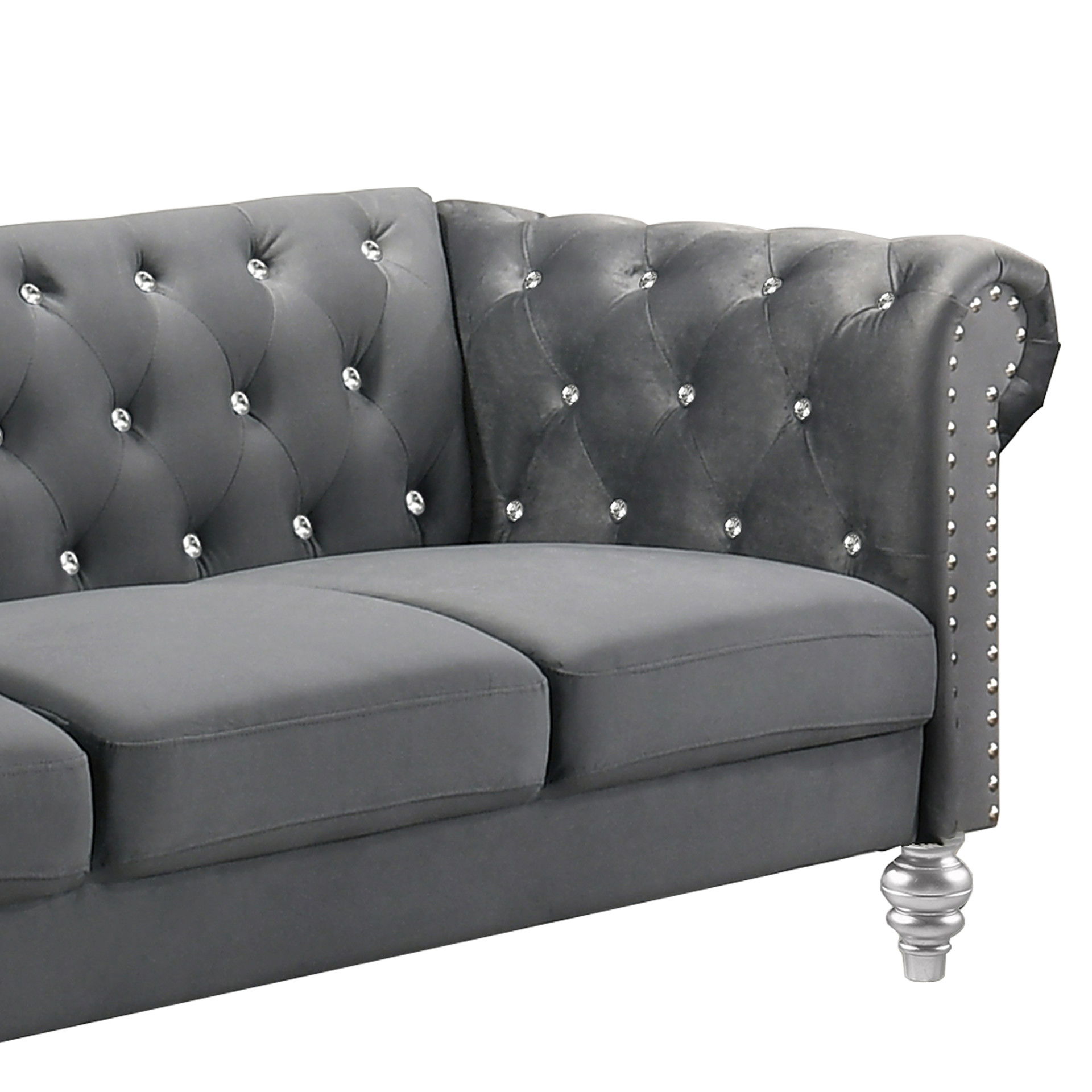 Emma Crystal - Sofa - Gray