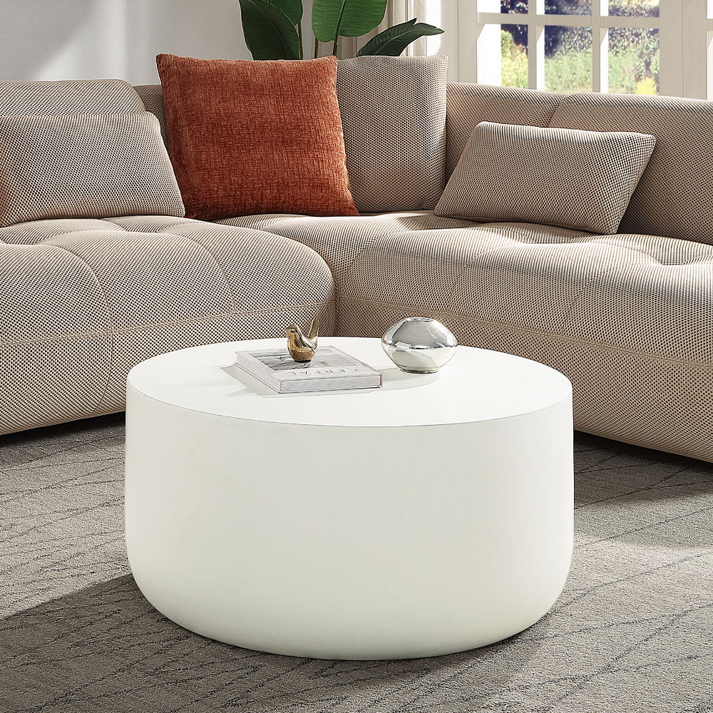 Dustan - Coffee Table - Natural White, white