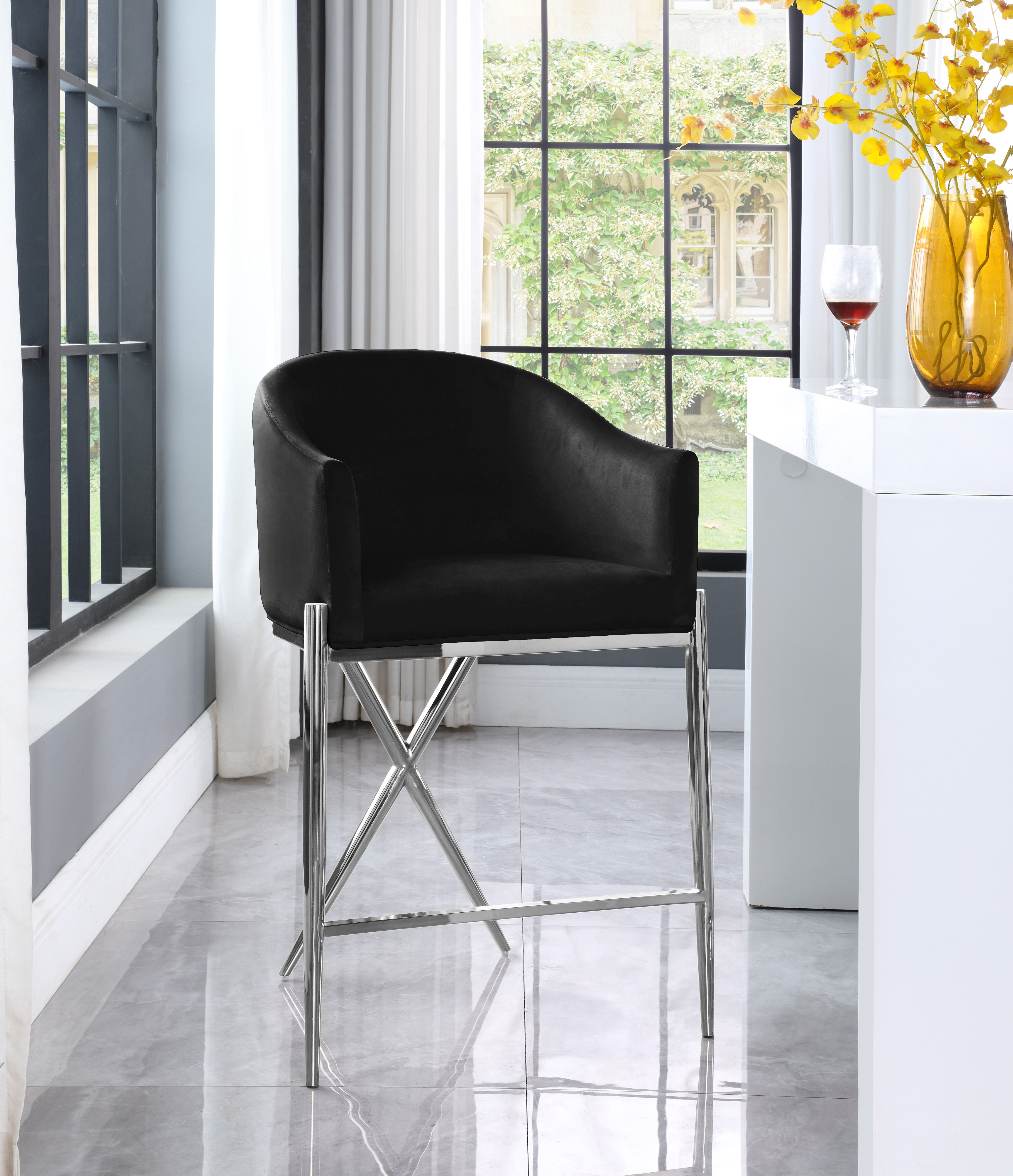 Xavier - Counter Stool - Black