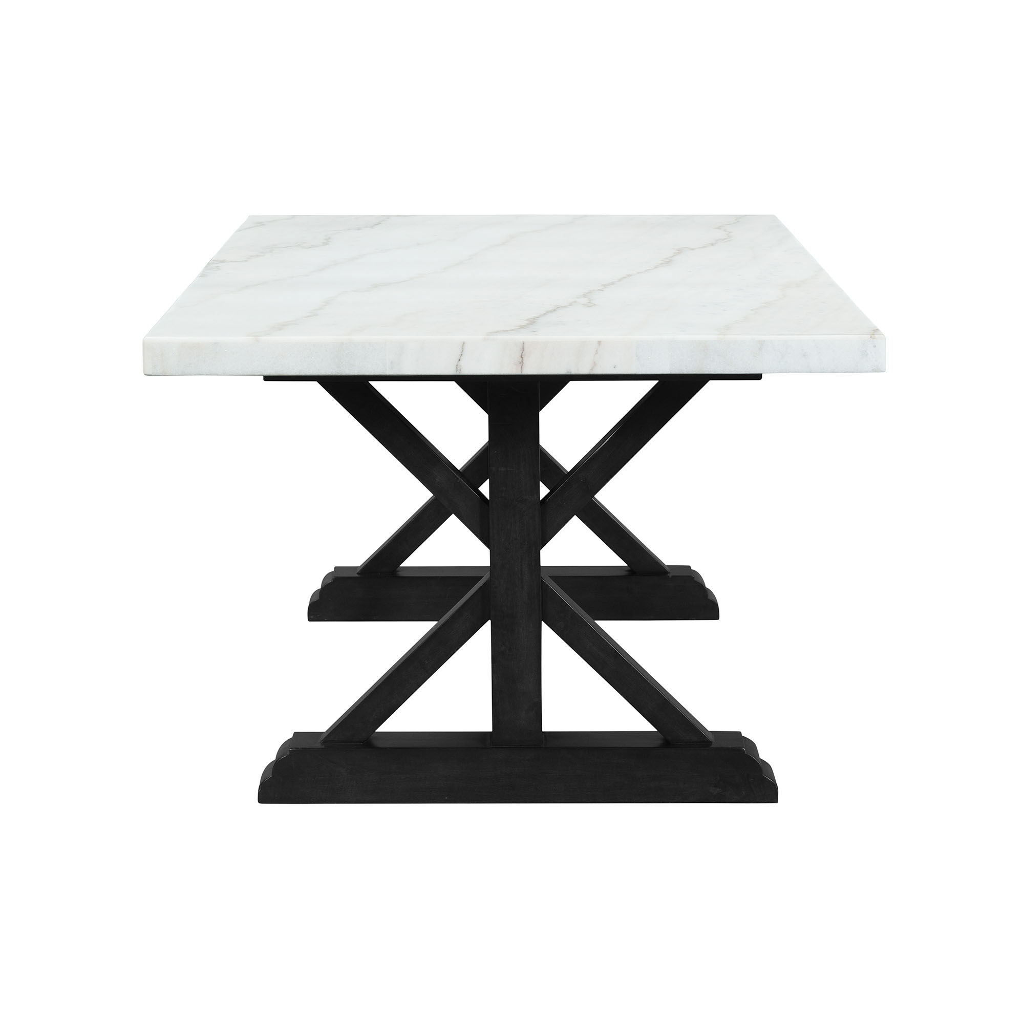 Tuscany - 70" Marble Standard Height Rectangular Dining Table - White