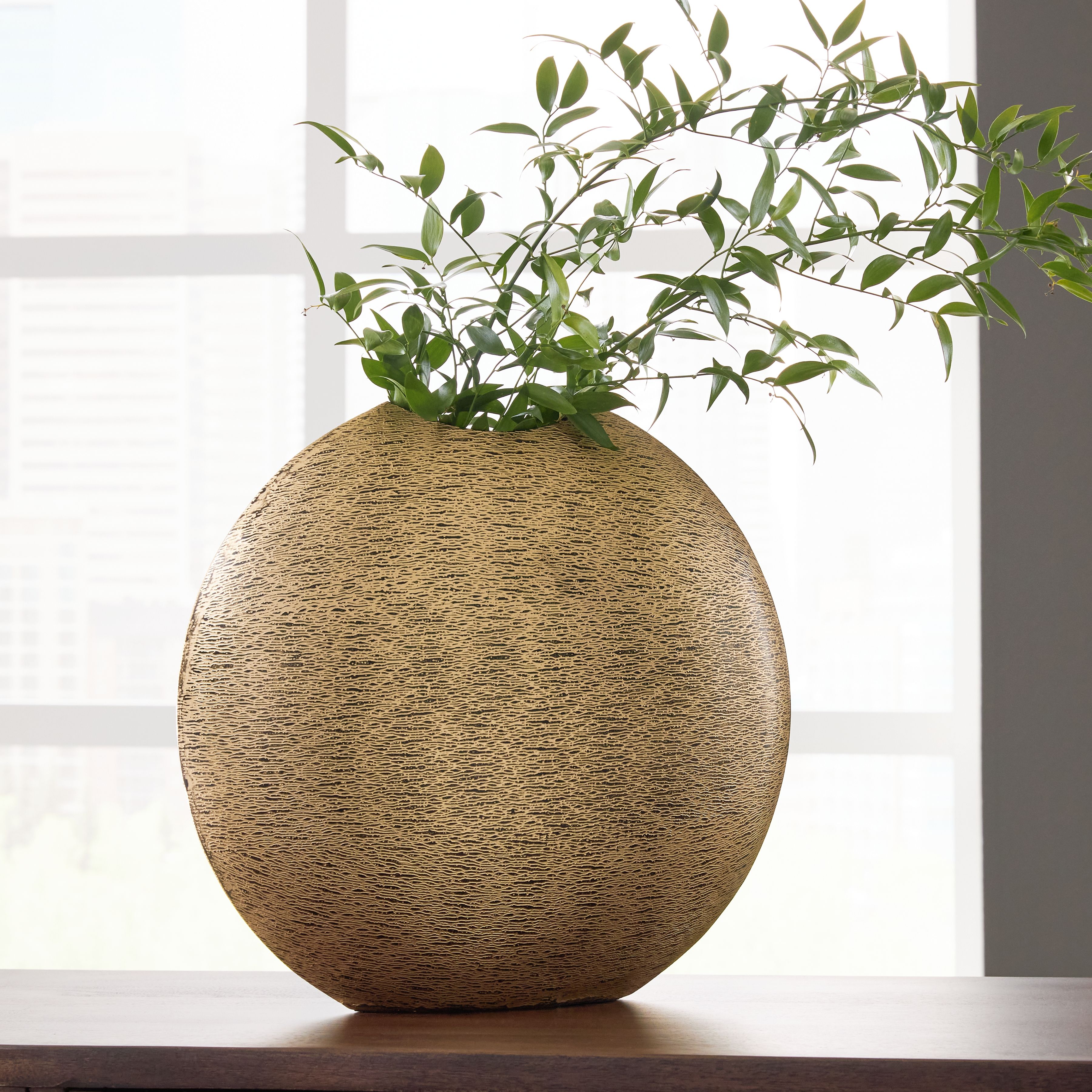 Iansboro - Vase - 15" - Antique Gold Finish