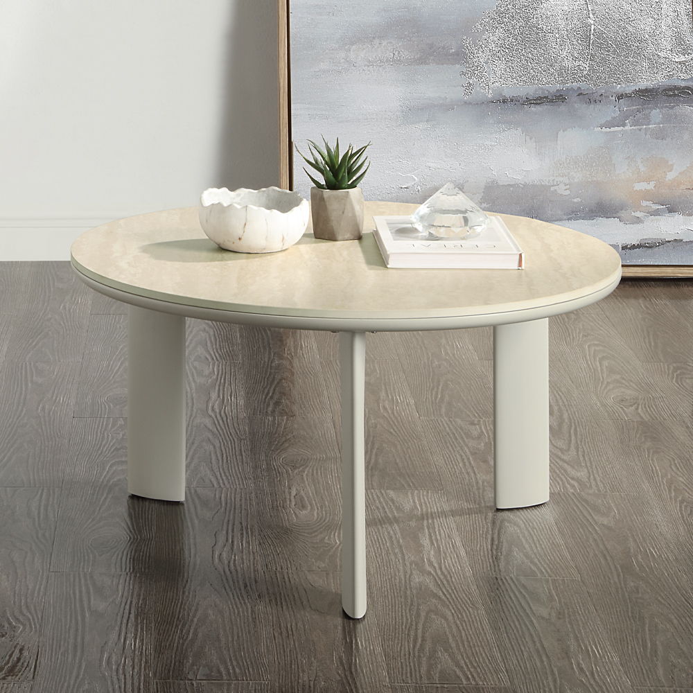 Ingram - Coffee Table - Sintered Stone & Light Gray, light gray