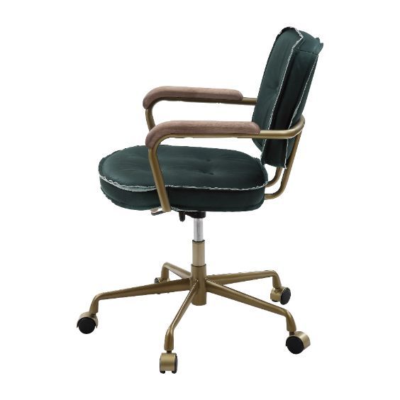 Siecross - Office Chair - Emerald Greentop Grain Leather, dark green, view 6