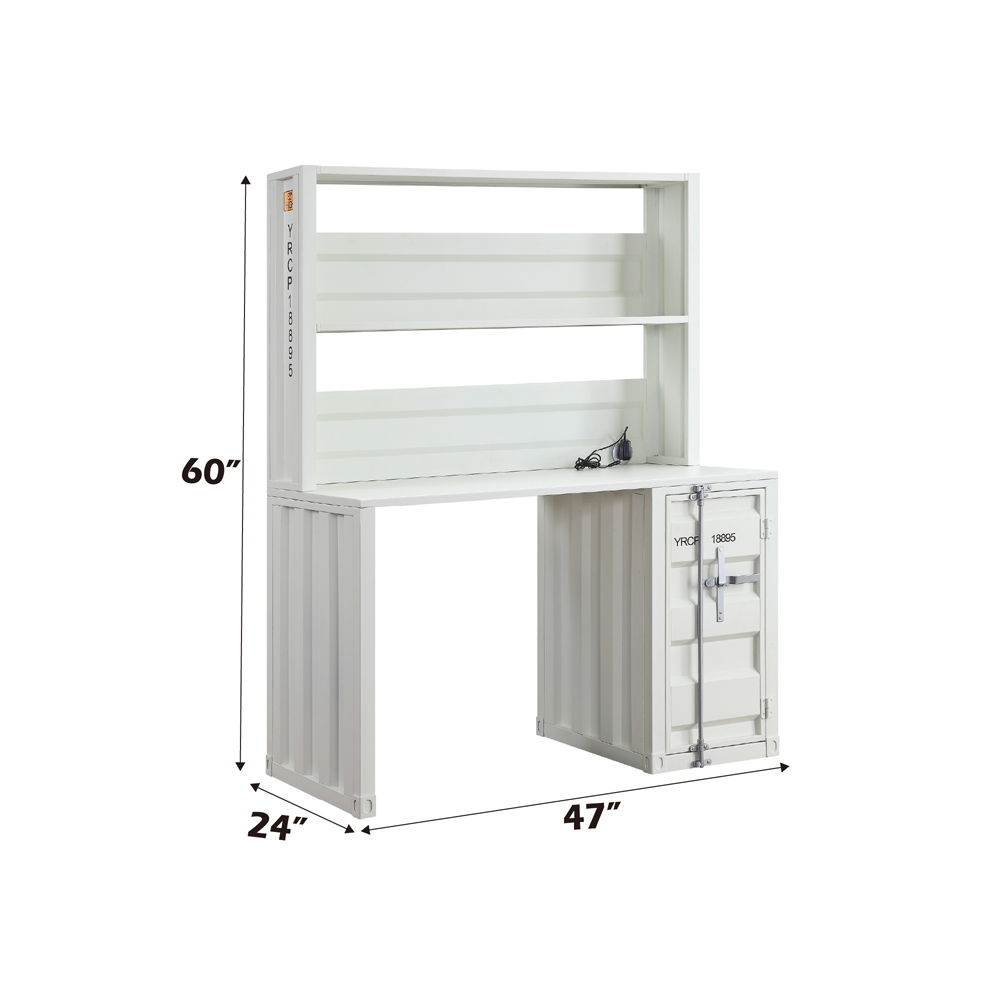 Cargo - Writing Desk With Hutch - White, white, view 2
