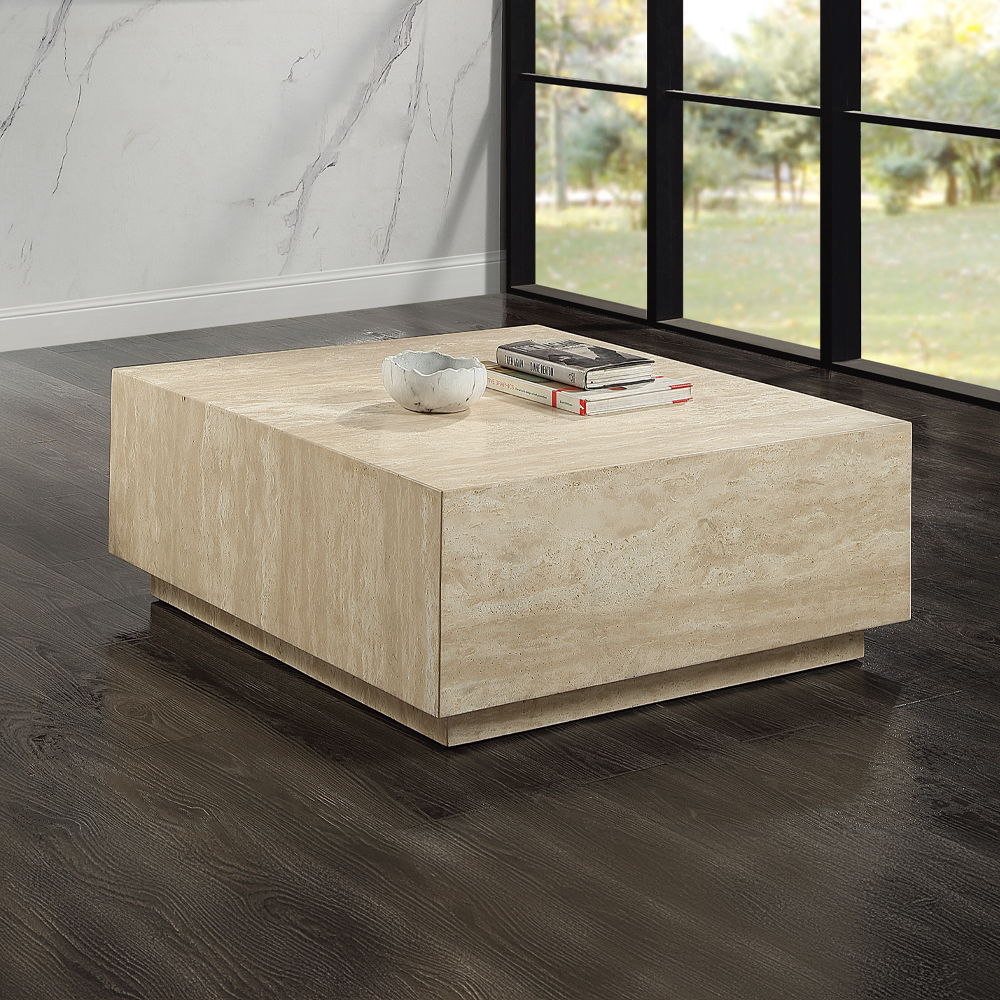 Deon - Coffee Table - Beige Marble, beige, view 7