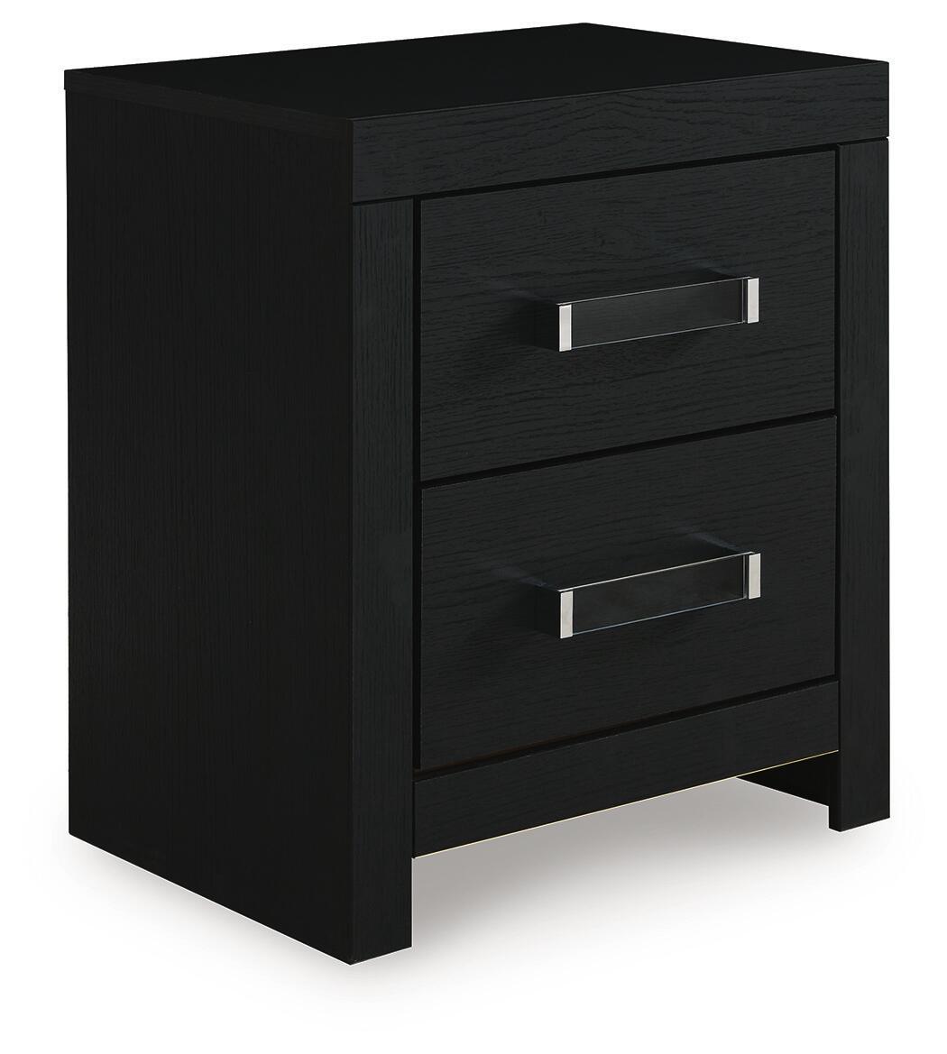 Maeling – Two Drawer Night Stand – Black