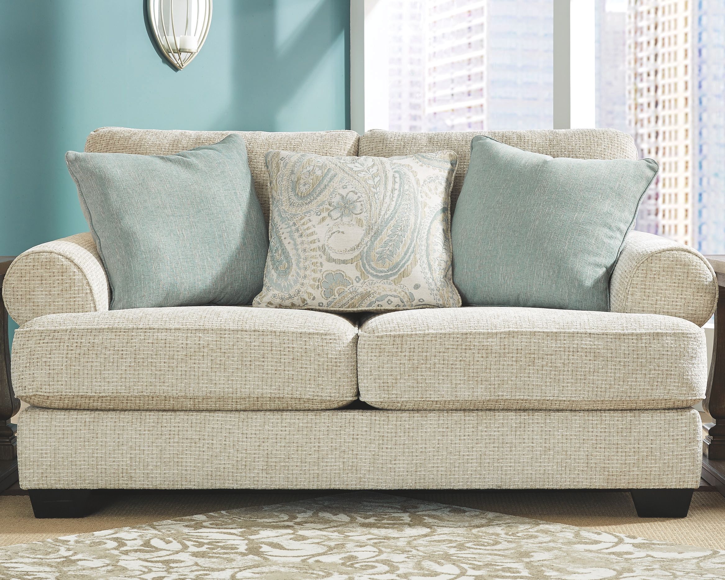 Ashley Furniture Monaghan - Loveseat - Sandstone - Image 2