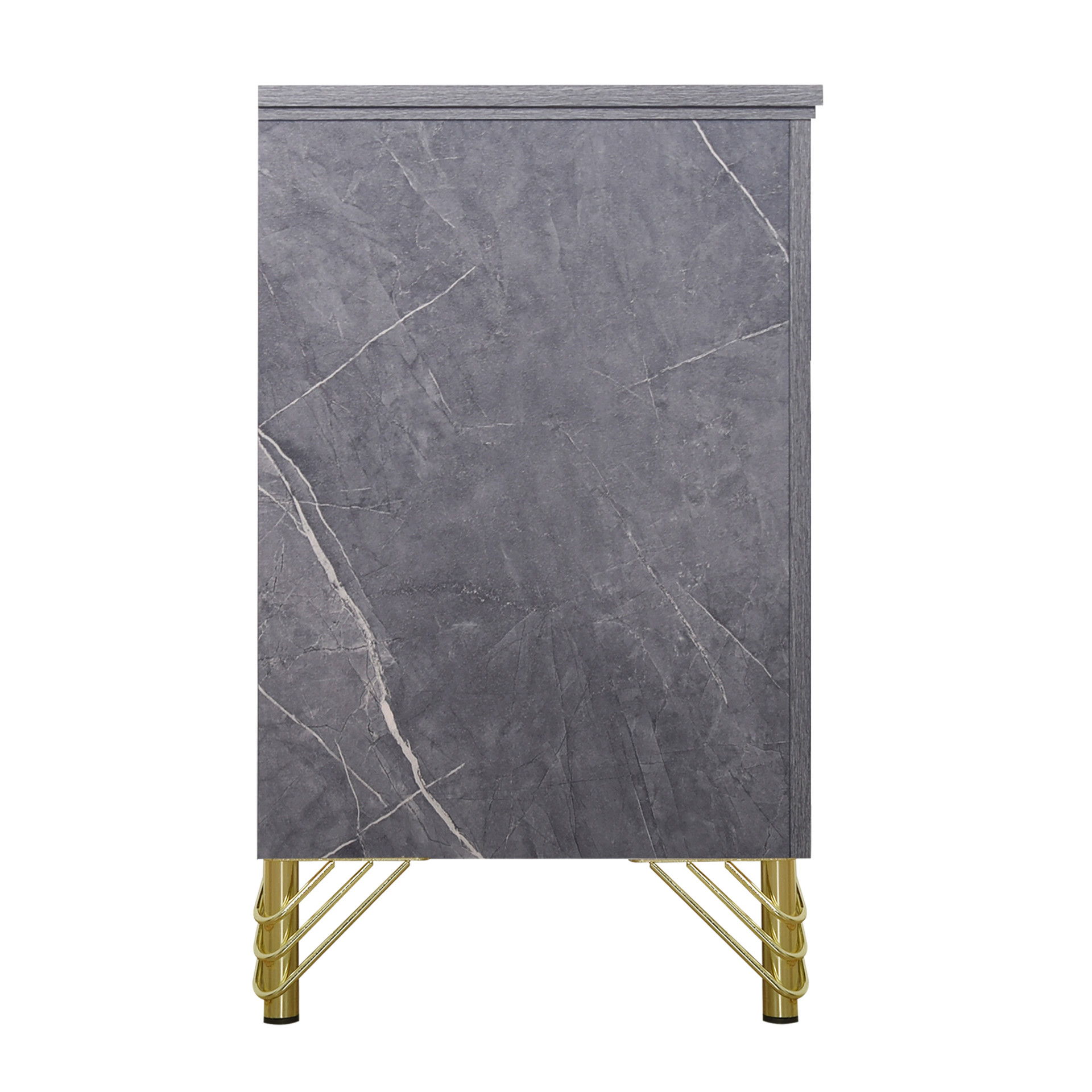 Symmetry - 2 Drawer Nightstand - Charcoal, dark gray, view 4