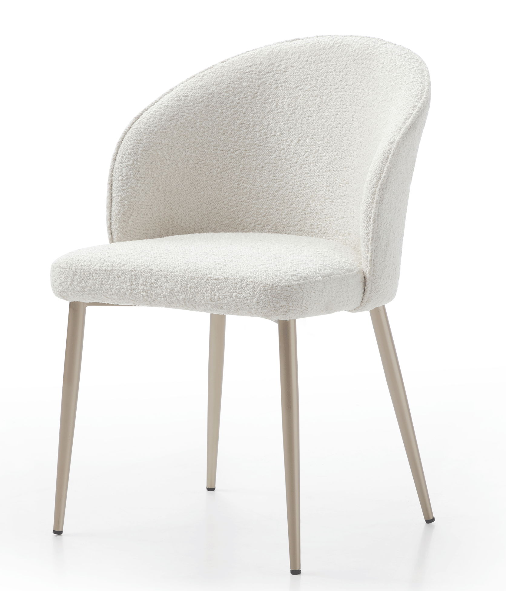 2107 - Chair With Golden Legs - White