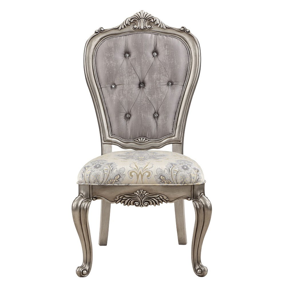 Ariadne - Side Chair (Set of 2) - Velvet & Antique Platinum, silver, view 8