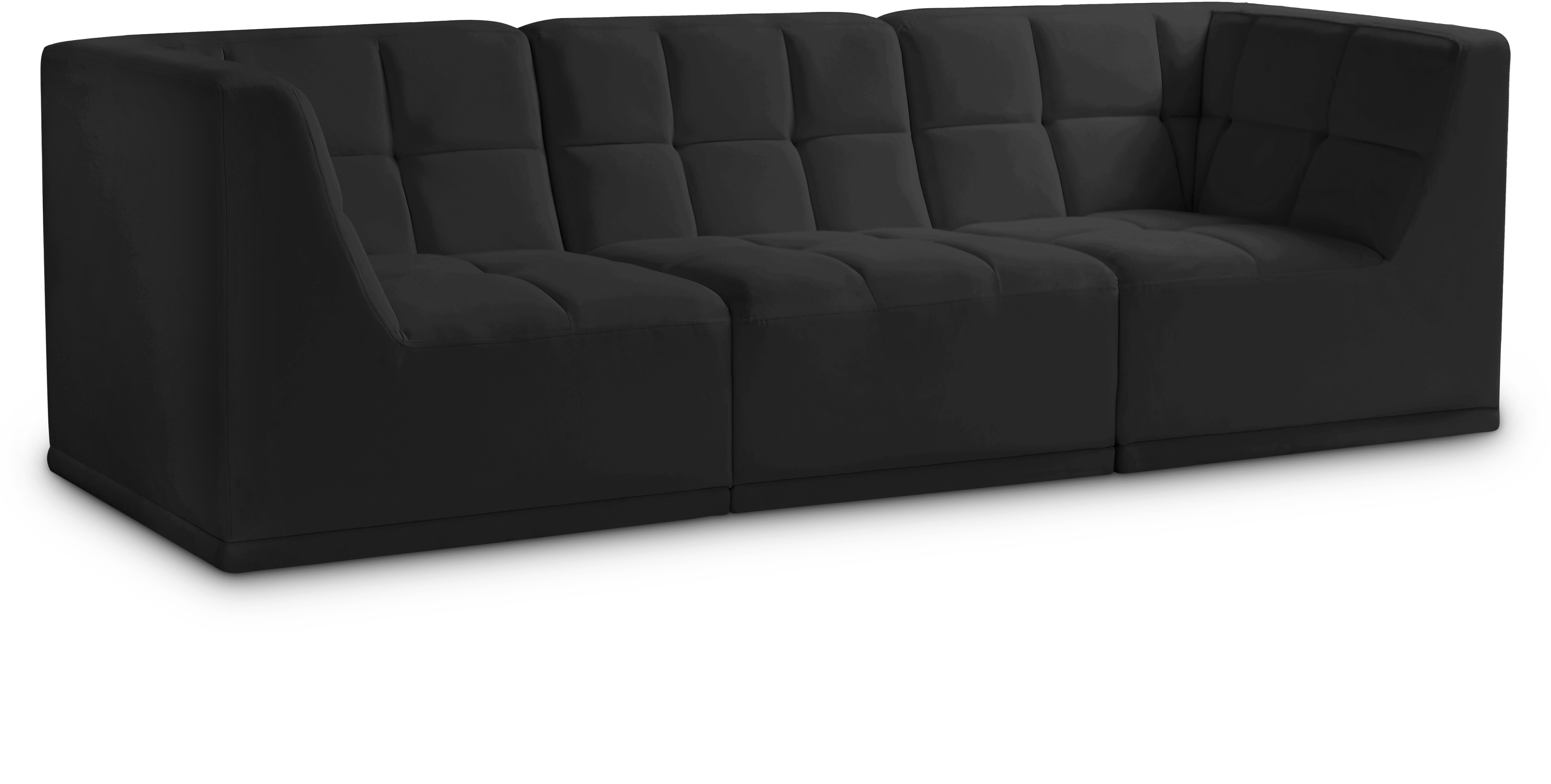 Relax - 3 Seat Modular Sofa - Black