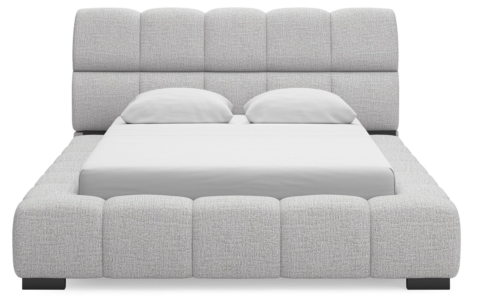Ashley Furniture Grendusk - Queen Upholstered Bed - Light Gray - Image 4