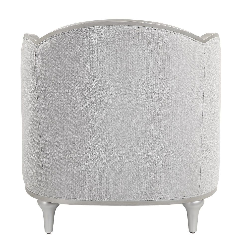 Kasa - Chair With Pillow - Beige Linen & Champagne, beige, view 2