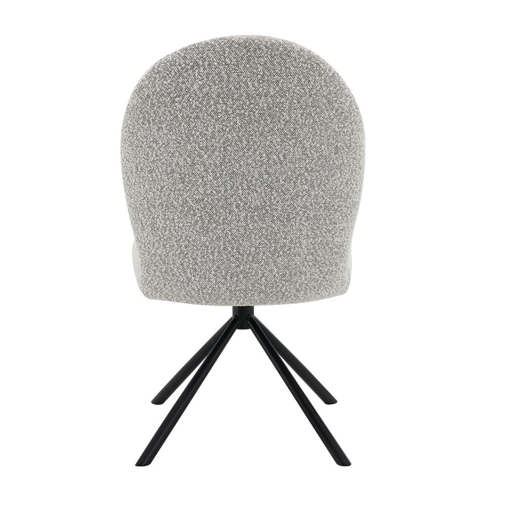 Lawton - Side Chair With Swivel (Set of 2) - Gray Boucle & Black, light gray, view 2