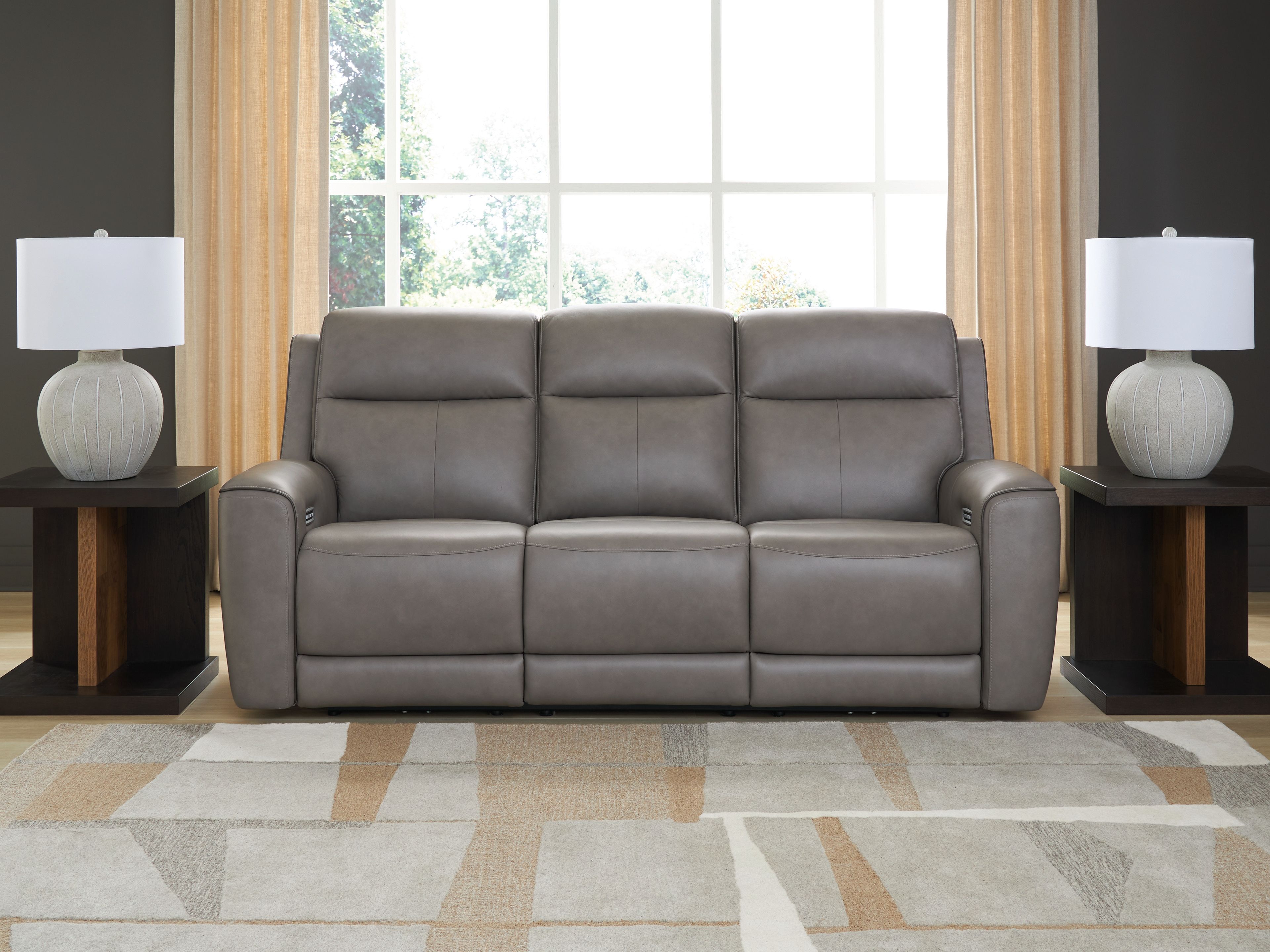 5Z-Comfort - Power Reclining Sofa With Adj Headrest - Coin