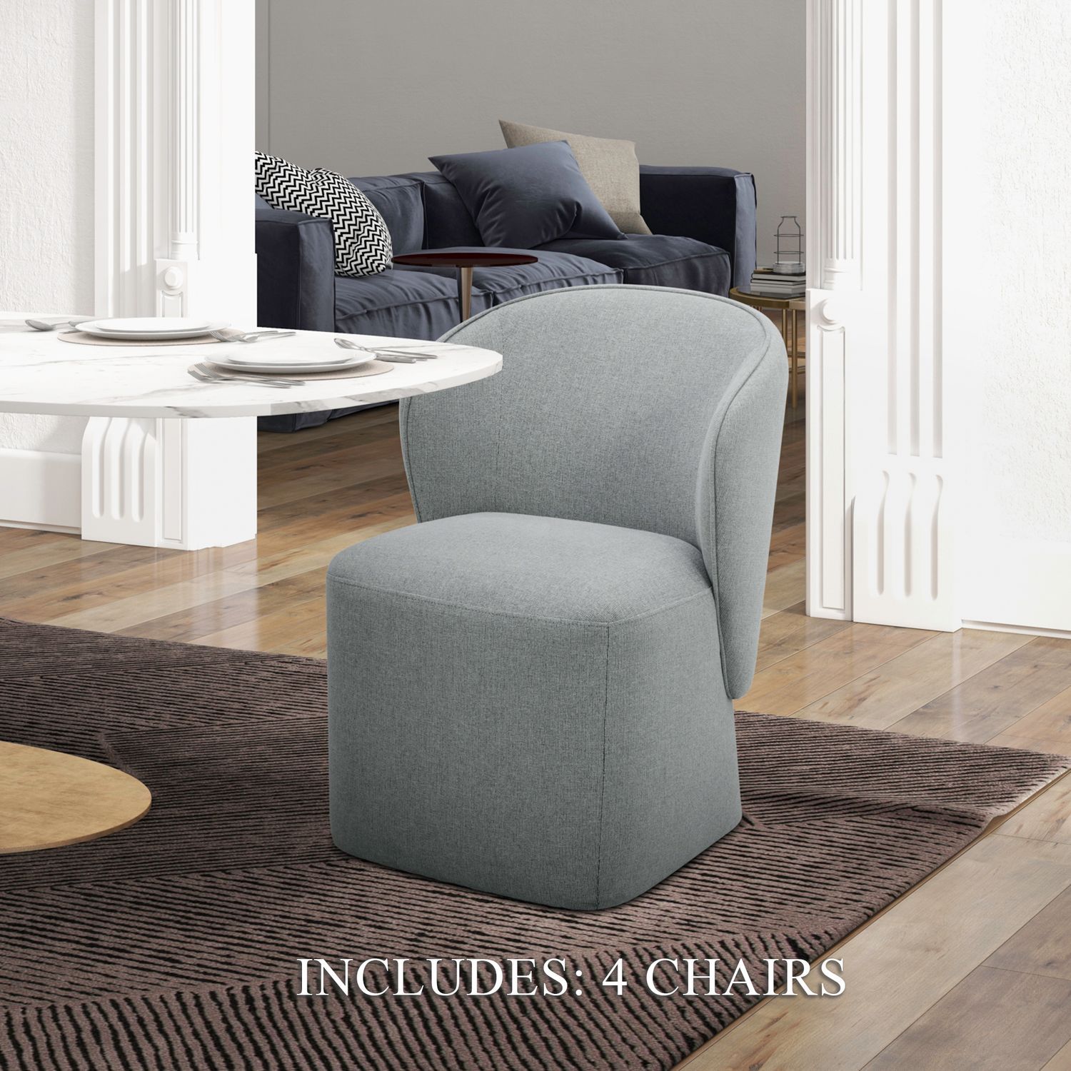 Accent Dining - Accent Dining Chairs (Set of 4) - Dark Gray Image