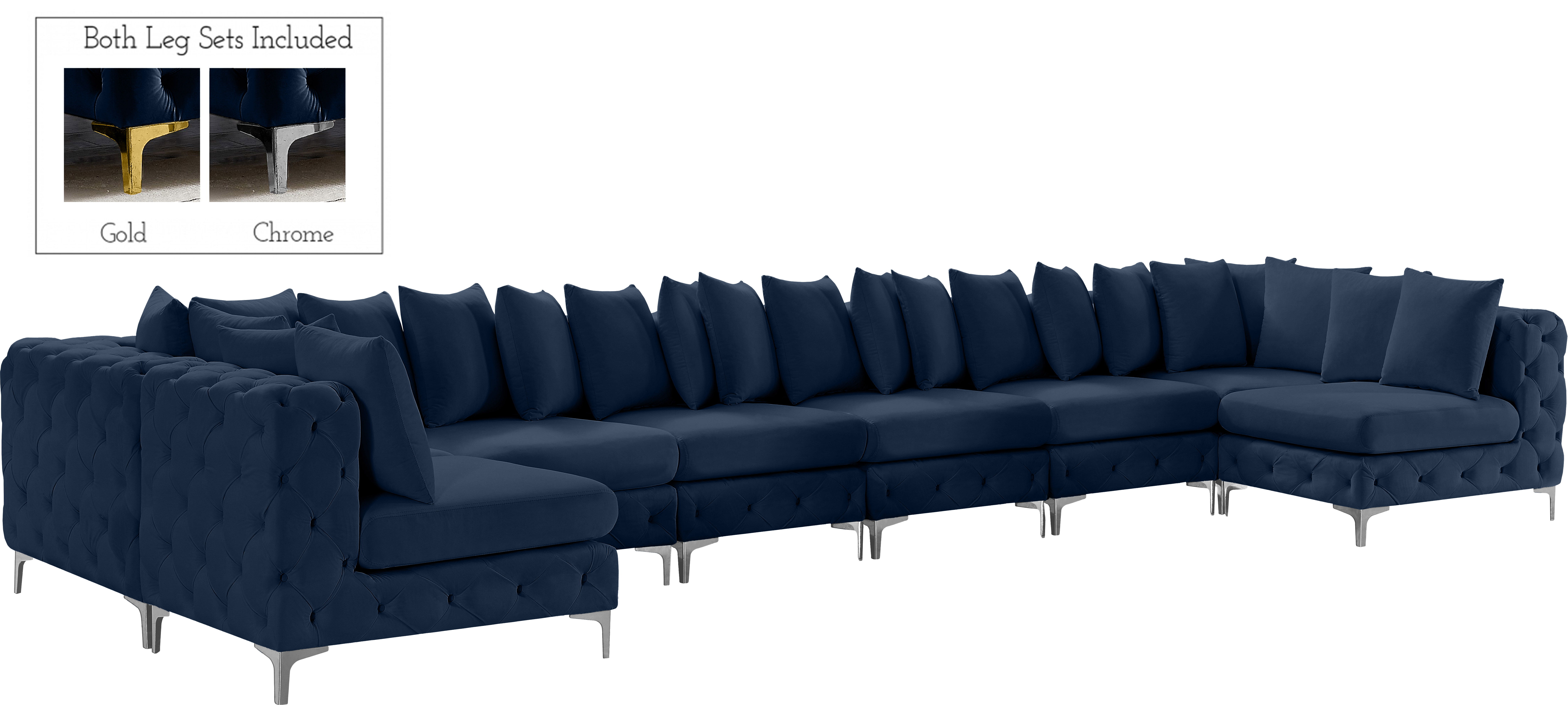 Tremblay - 9 Piece Modular Sectional - Navy
