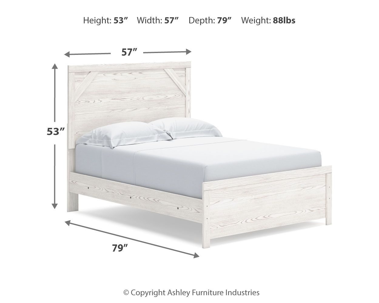 Ashley Furniture Gerridan - Full Panel Bed - White / Gray - Image 10