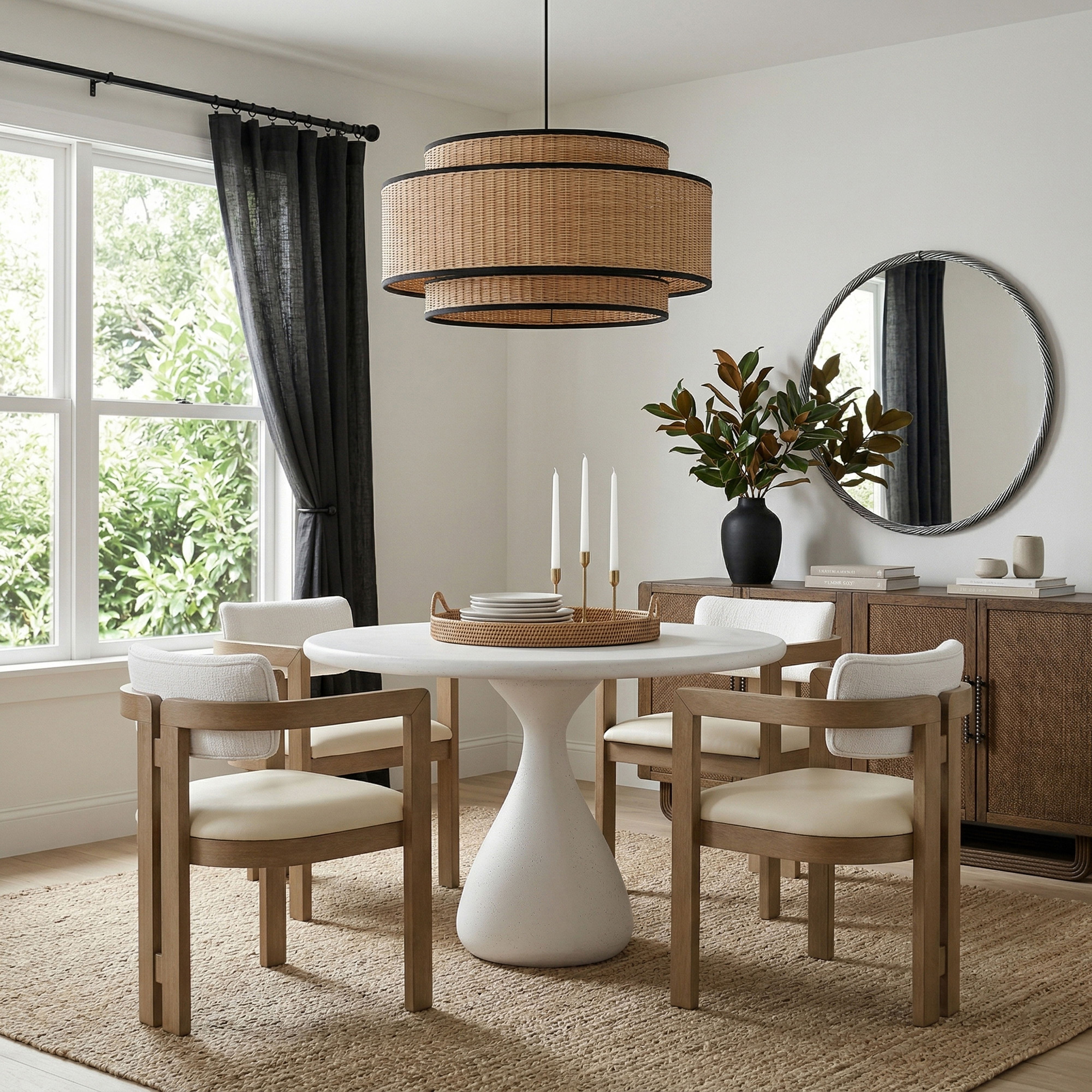 Sano - 36'' Indoor/Outdoor Dining Table - Cream