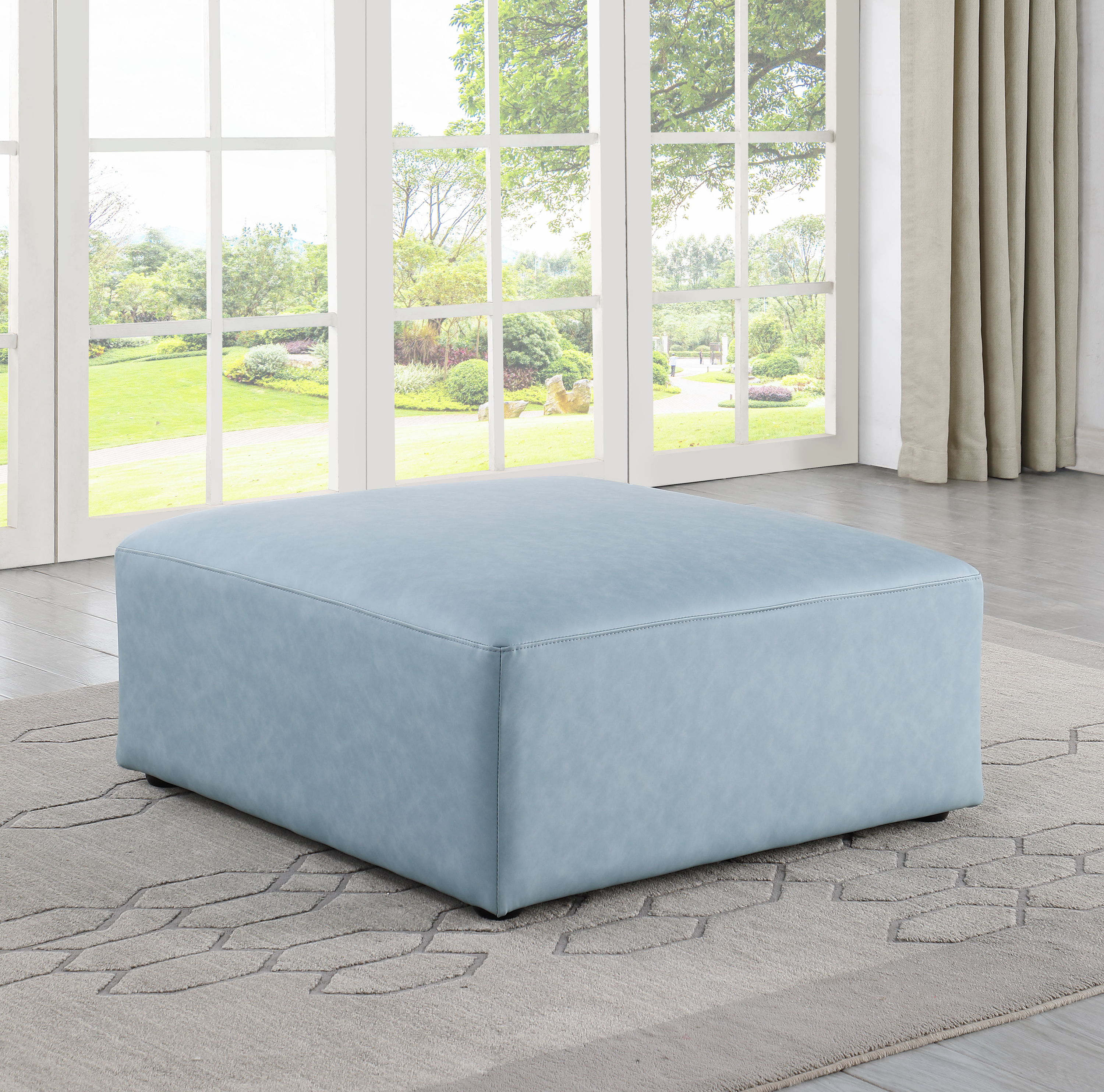 Cube - Ottoman - Light Blue