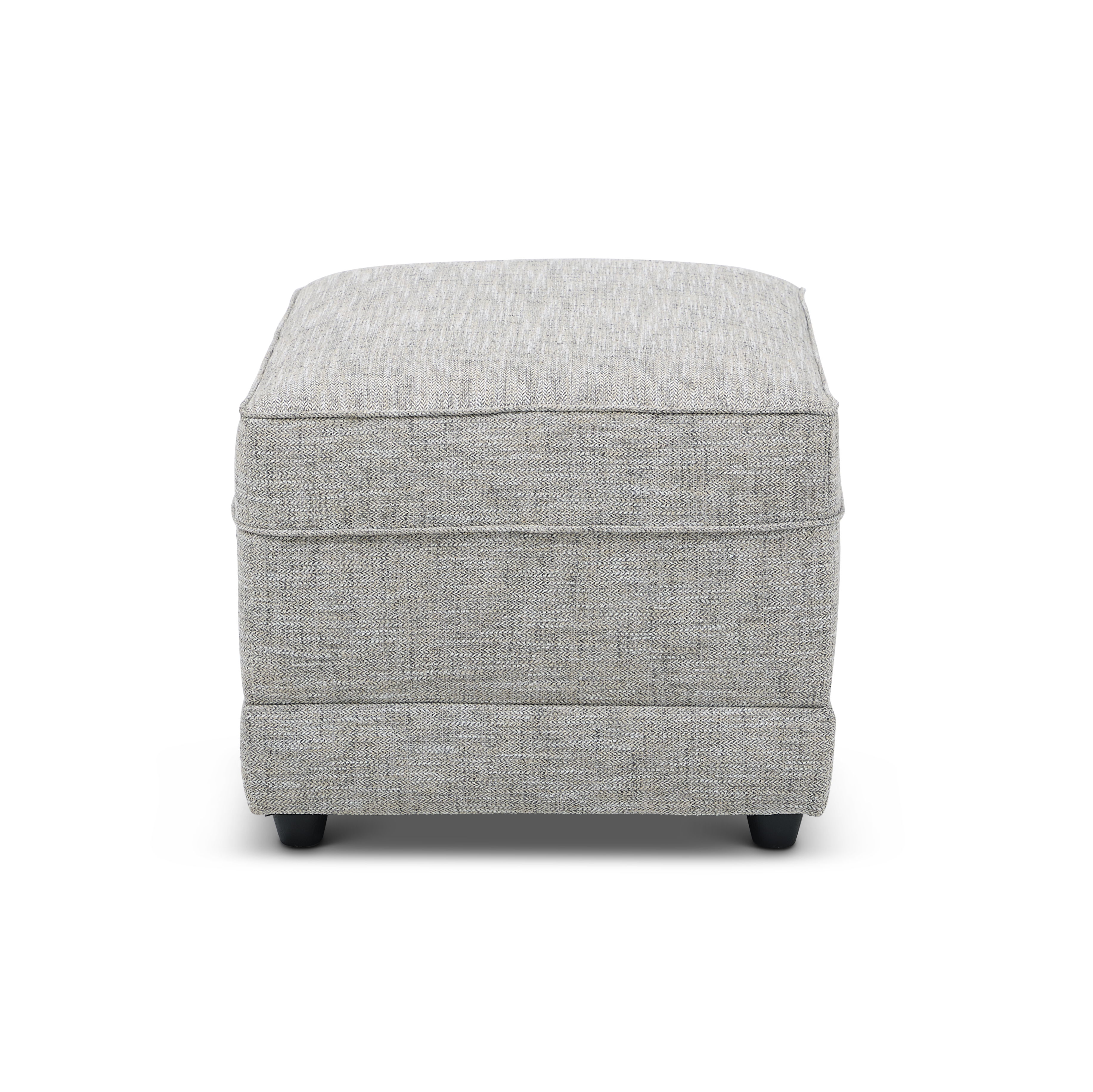 Aggie - Fabric Ottoman, white, view 5