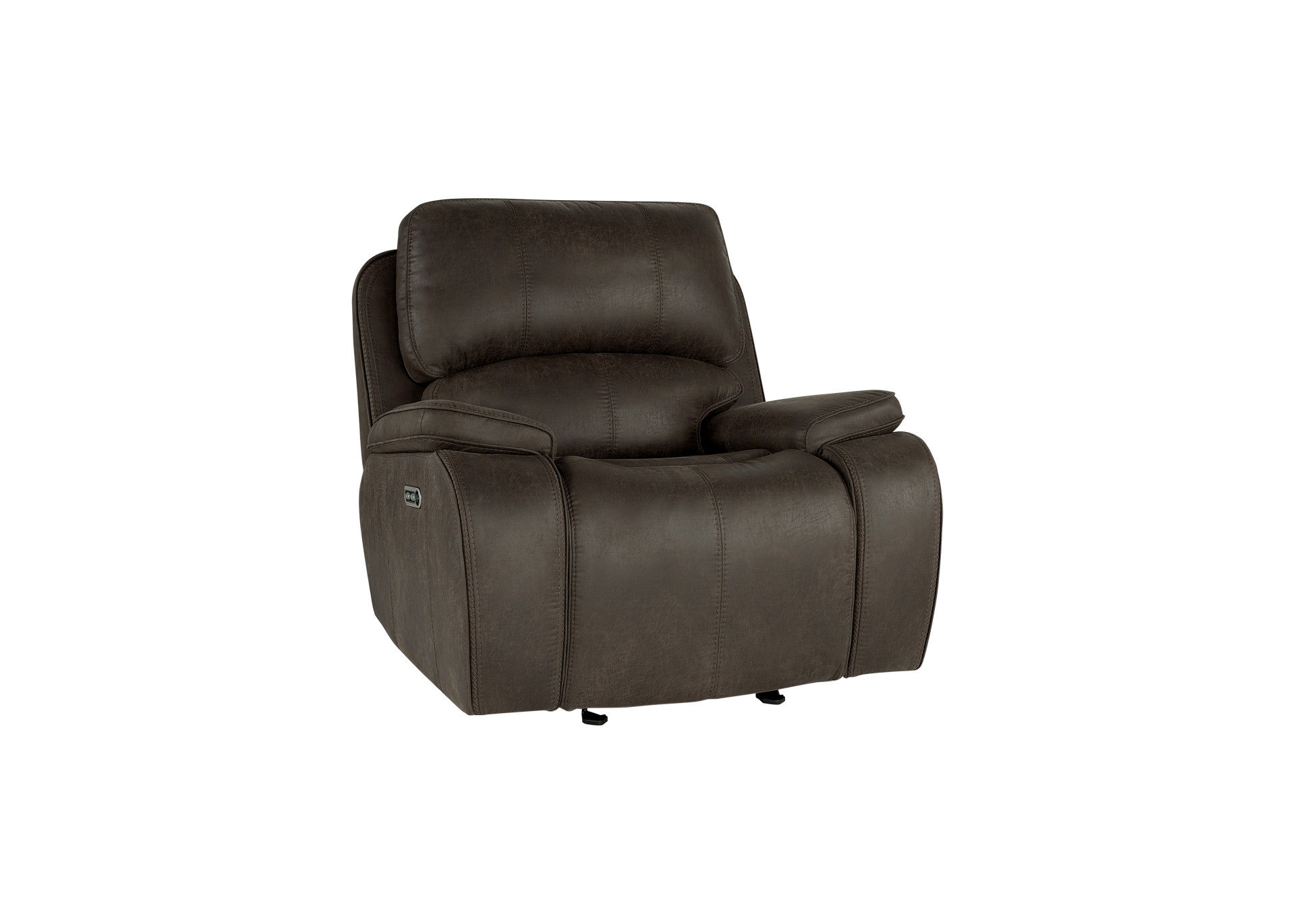 Brookings - Glider Recliner With Power Headrest & Footrest - Brown
