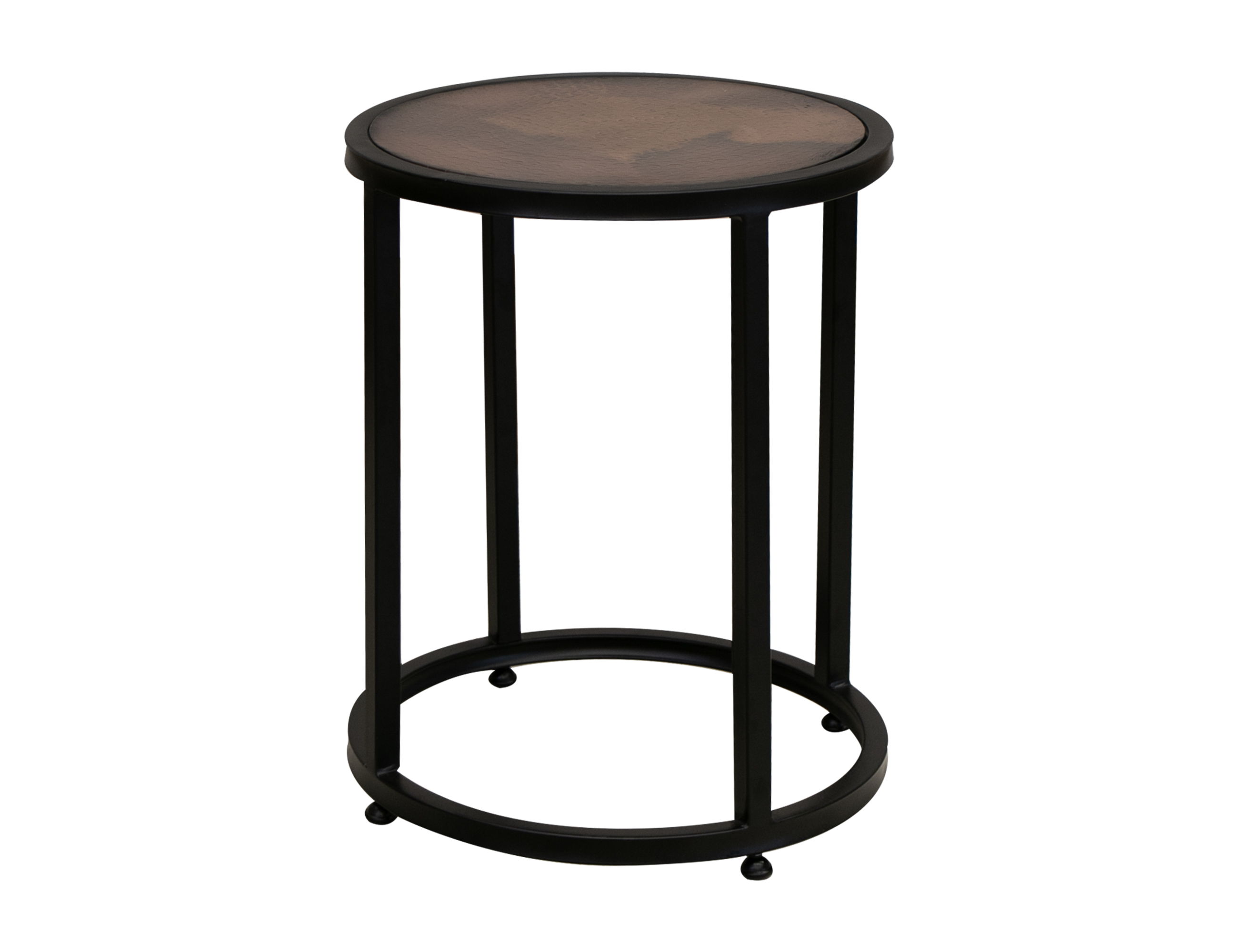 International Furniture Direct Blackburn - End Table - Charred Brown