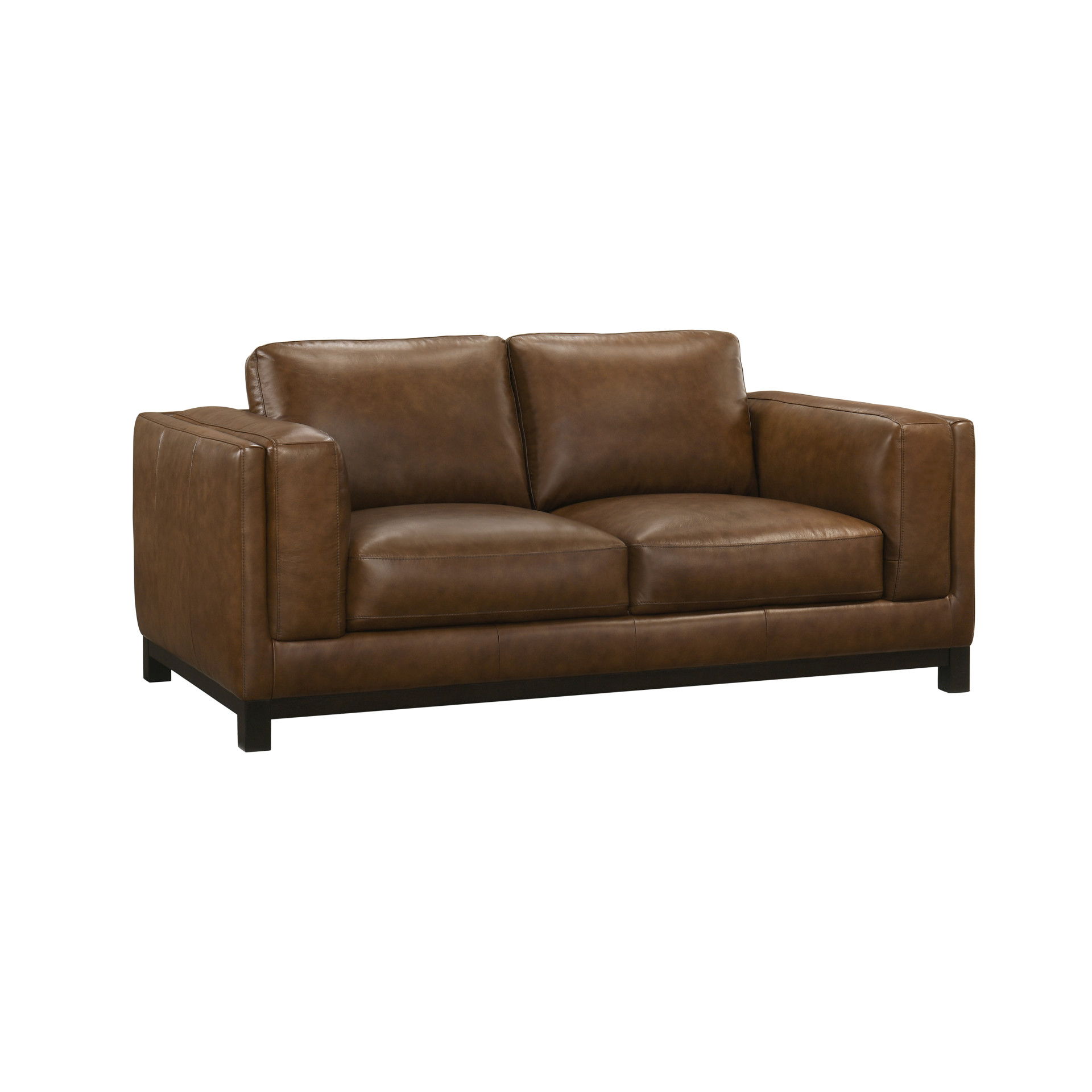 Sayer - Loveseat - Brown, dark brown