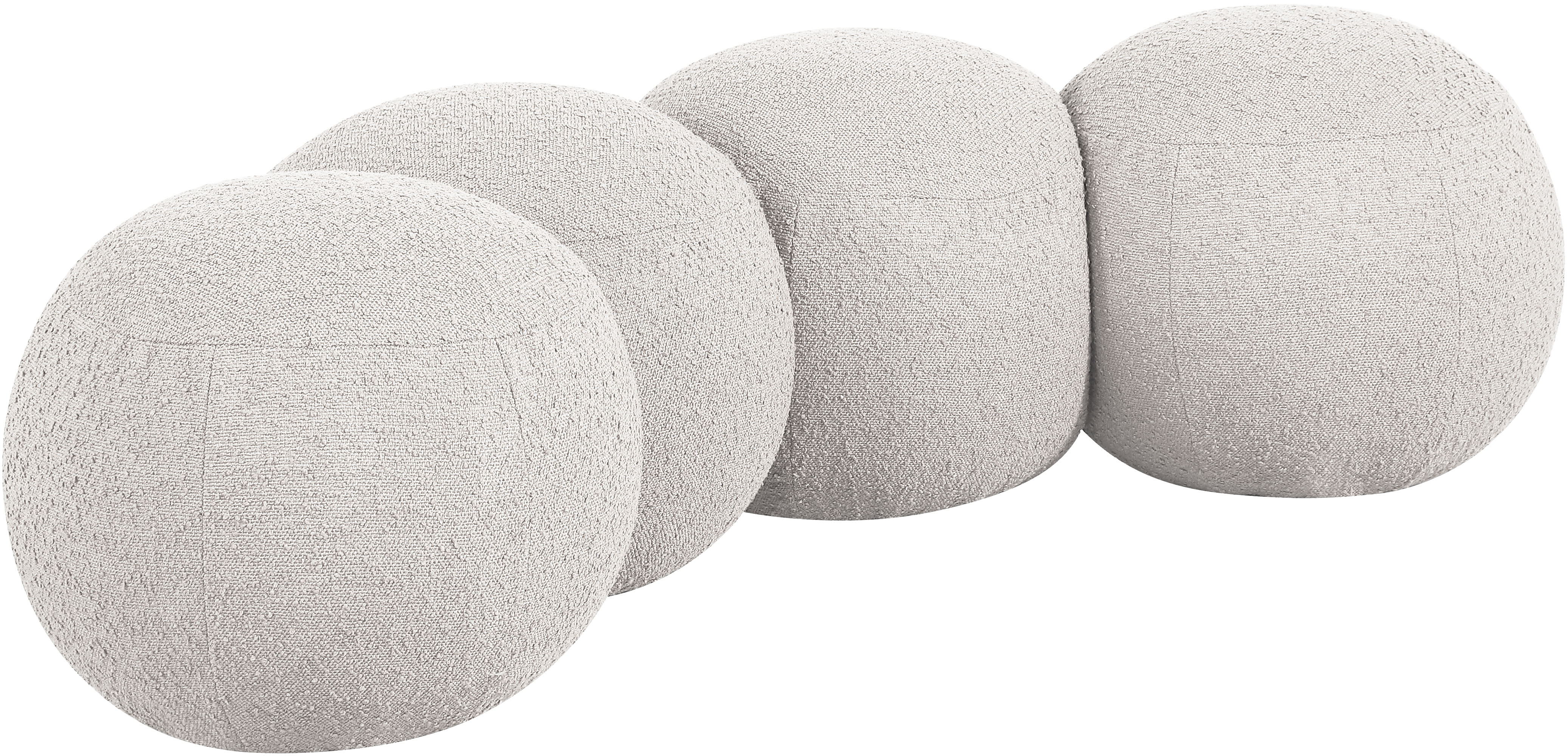 Apollo - 65" Boucle Fabric Bench - Cream