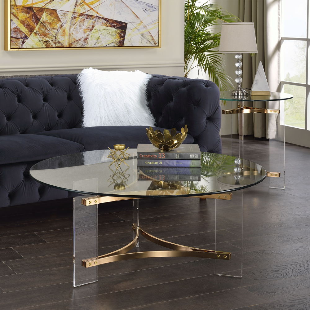 Sosi - Coffee Table - Gold, gold, view 3