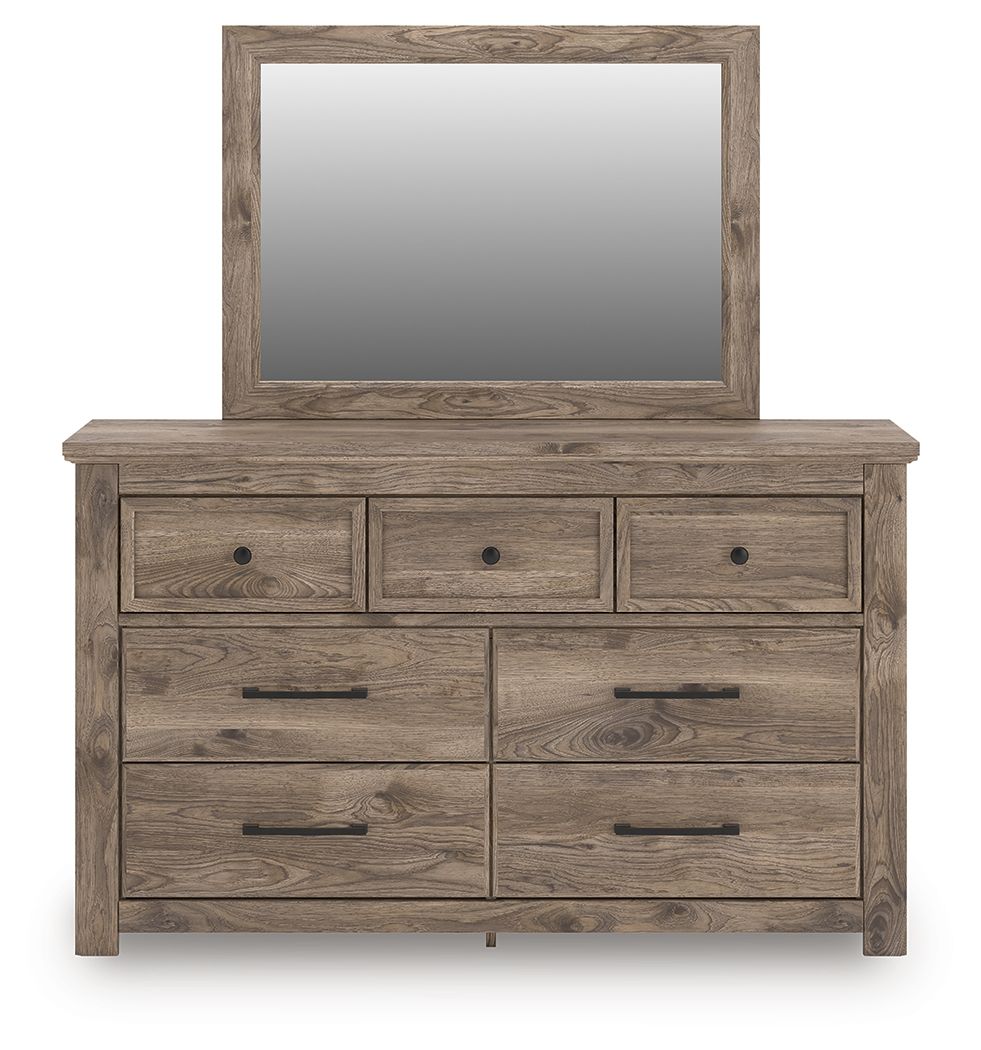 Rusticott - Dresser And Mirror - Brown