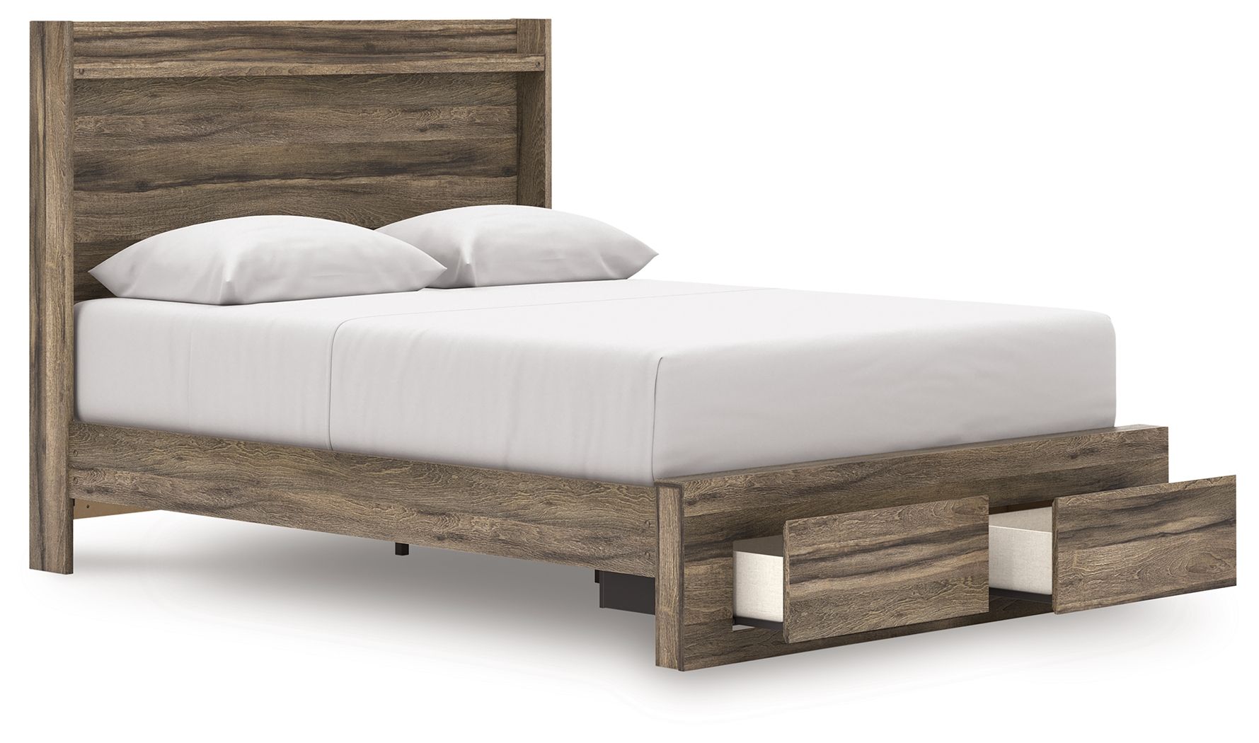 Ashley Furniture Elbrim - Queen Panel Storage Bed - Brown - Image 4