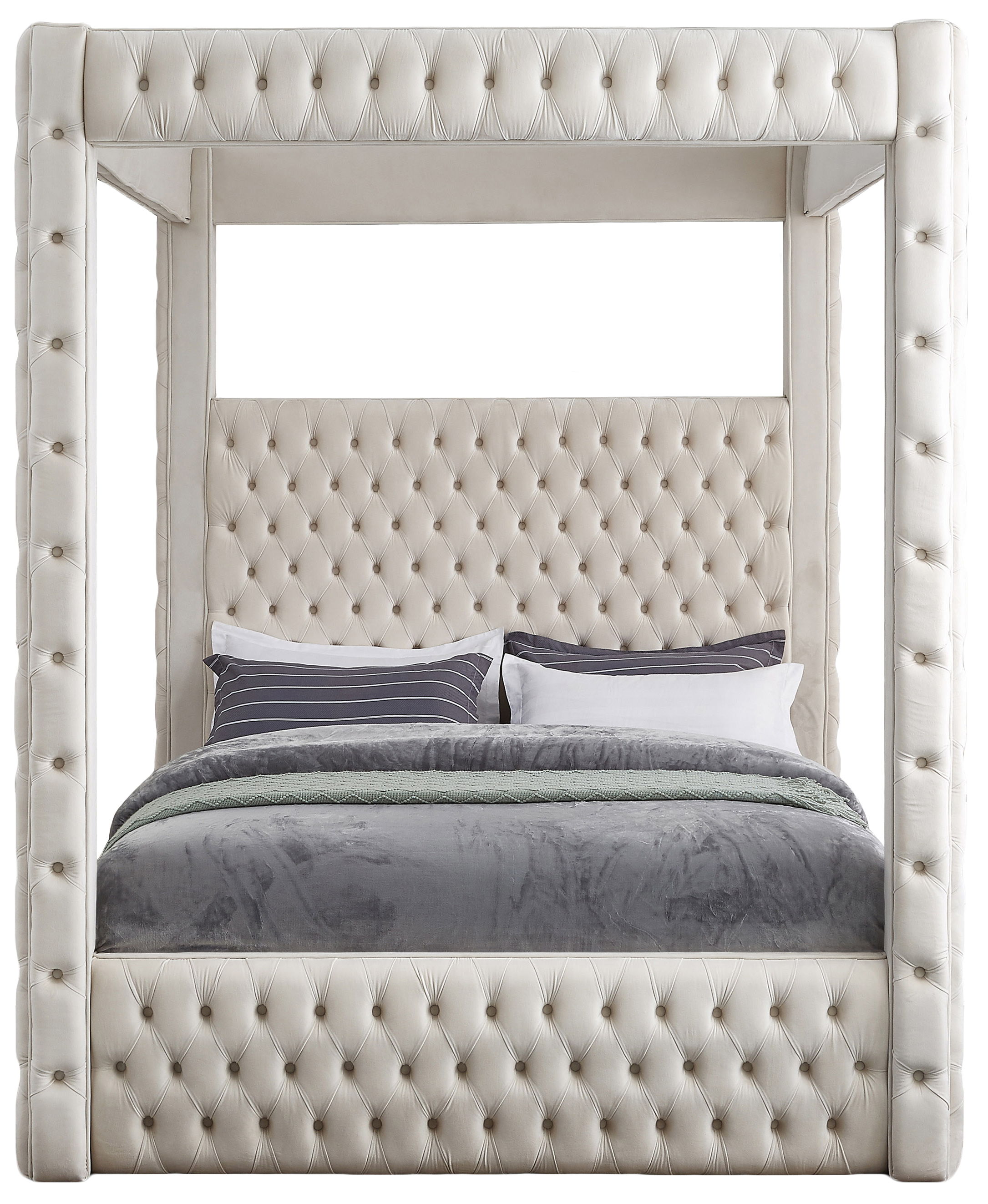 Royal - King Bed - Cream