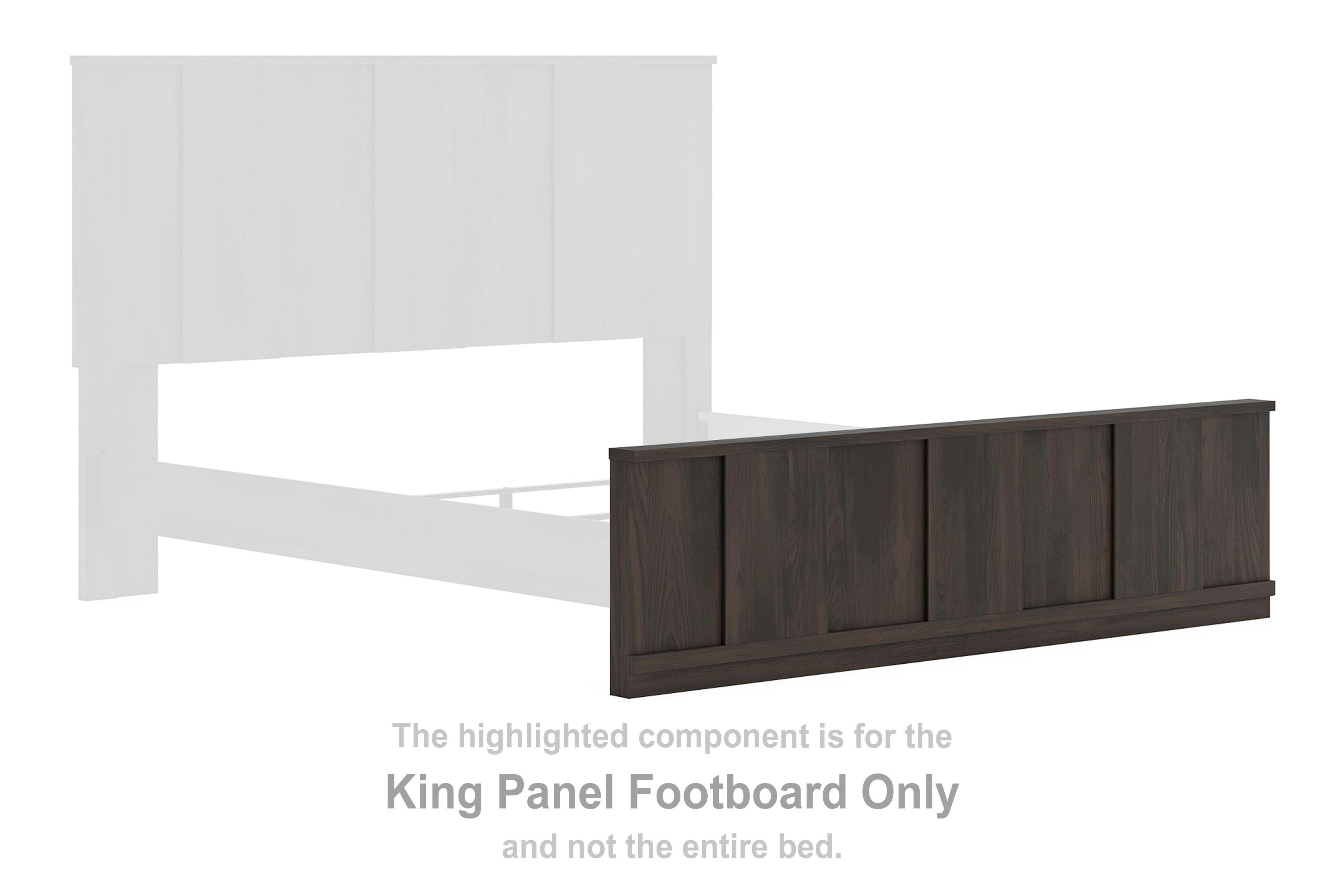 Shaehartin – King Panel Footboard – Dark Brown