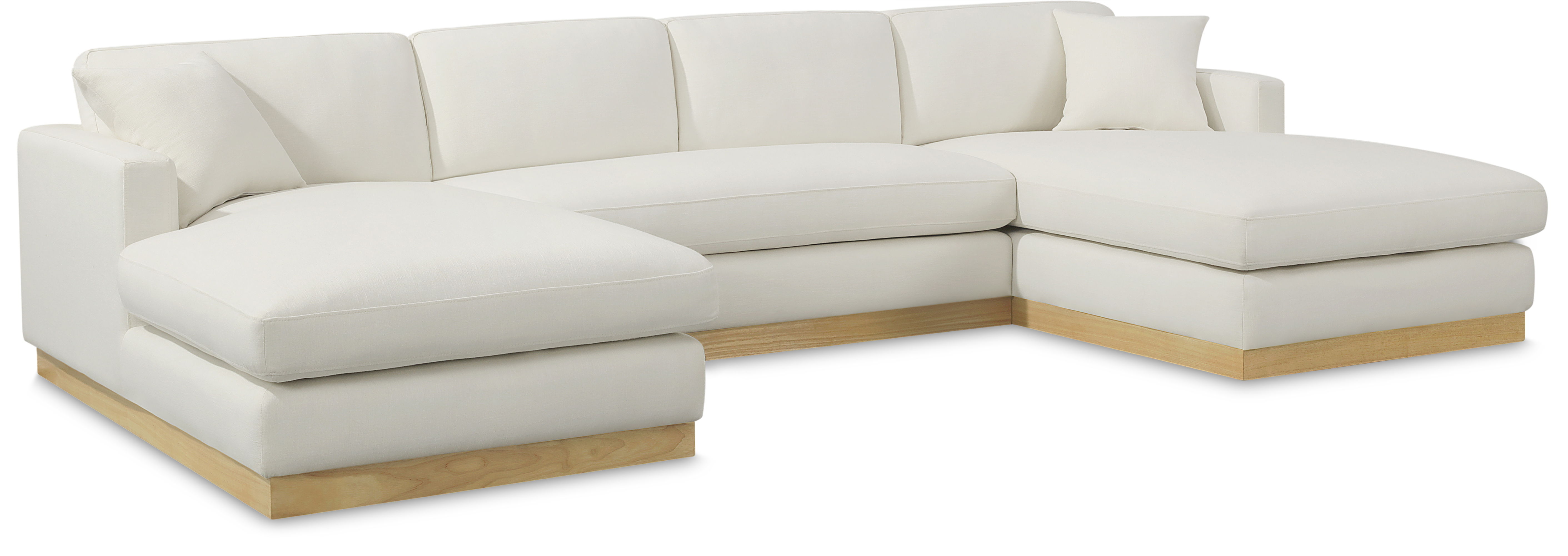 Johanna - Fabric 3 Piece Sectional - Cream