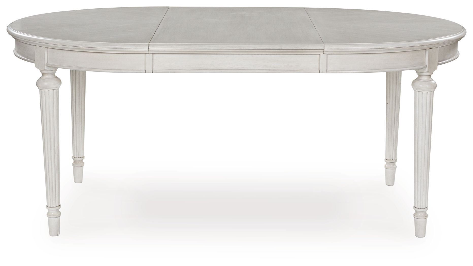 Ashley Furniture Montelaine - Oval Dining Room Extension Table - Antique White - Image 4