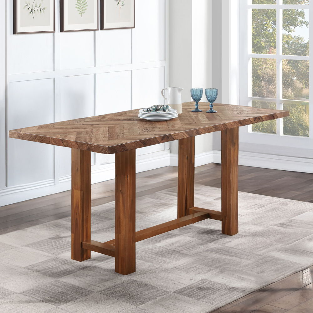 Gilsea - Counter Height Table - Brown, light brown