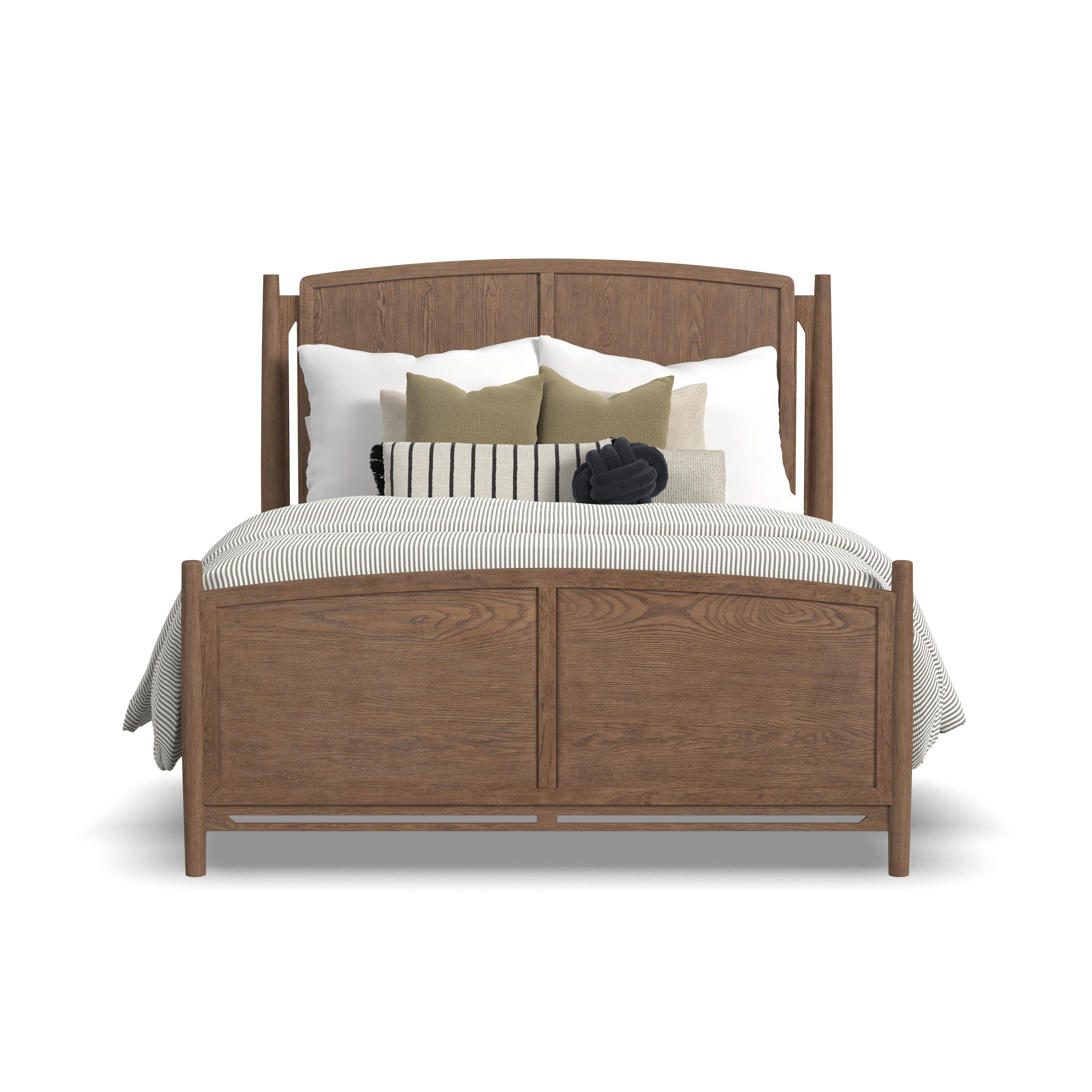 Verona - Queen Panel Bed - Dark Brown, light brown, view 2