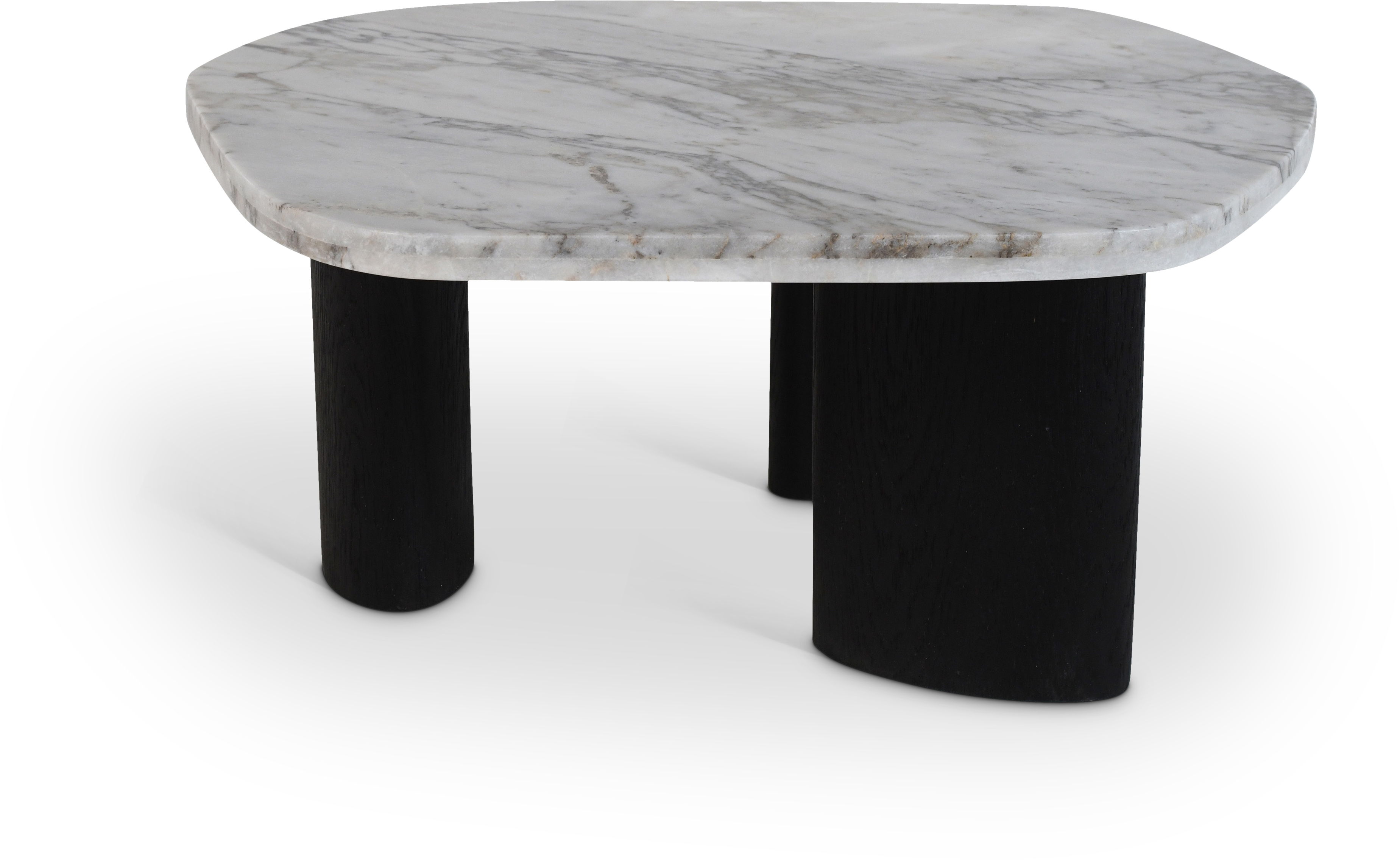 Puglia - Marble Top And Oak Wood Base Coffee Table - White