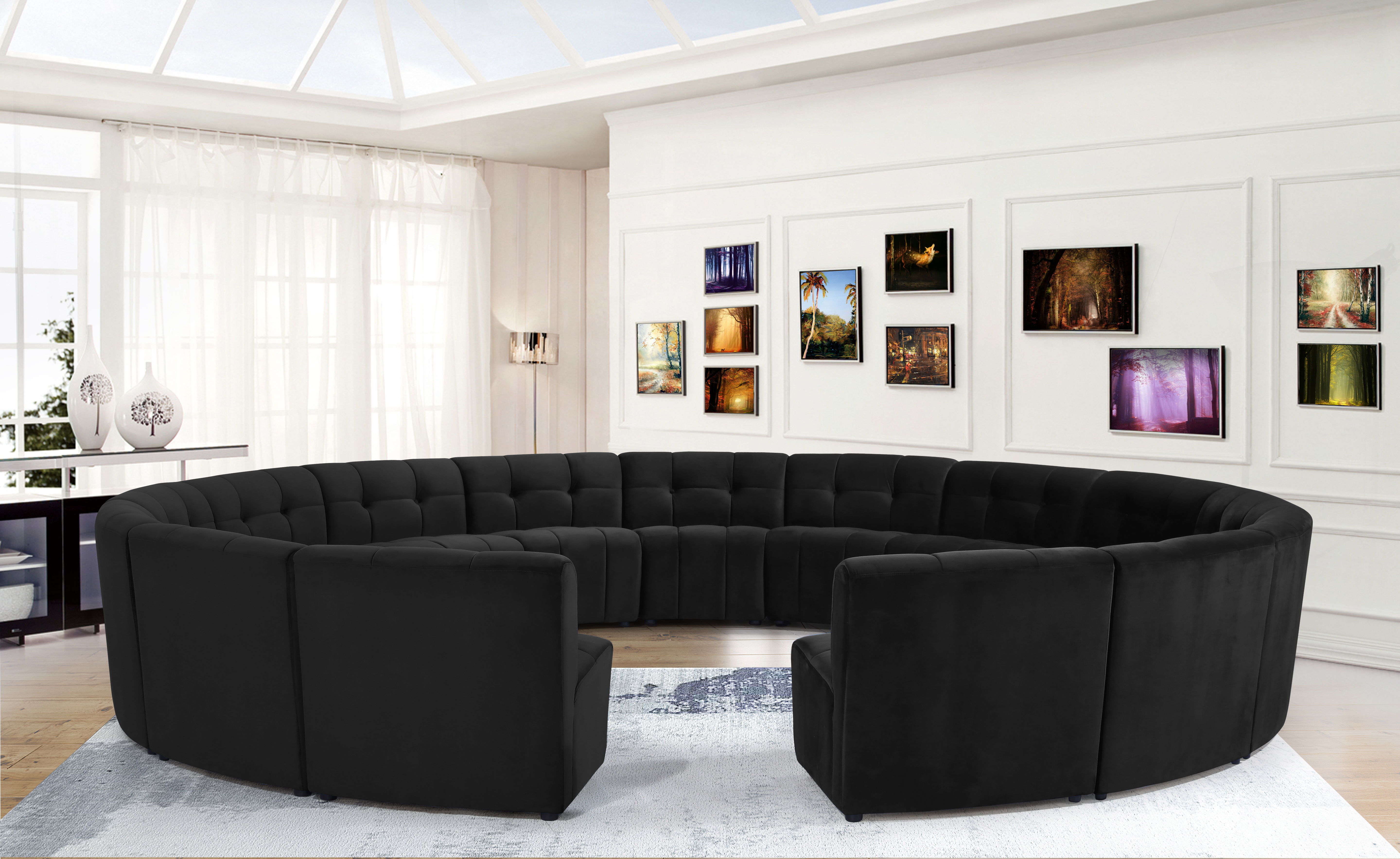 Limitless - 15 Piece Modular Sectional - Black