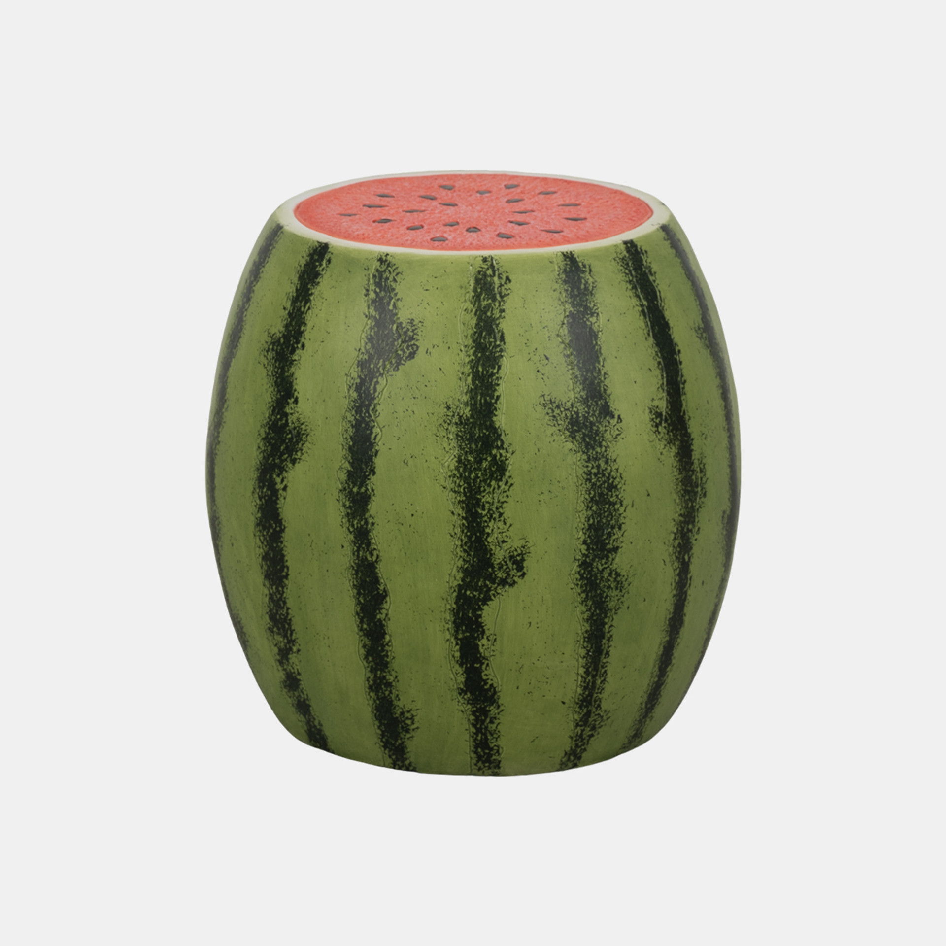 17\" Watermelon Garden Stool - Green / Pink Image