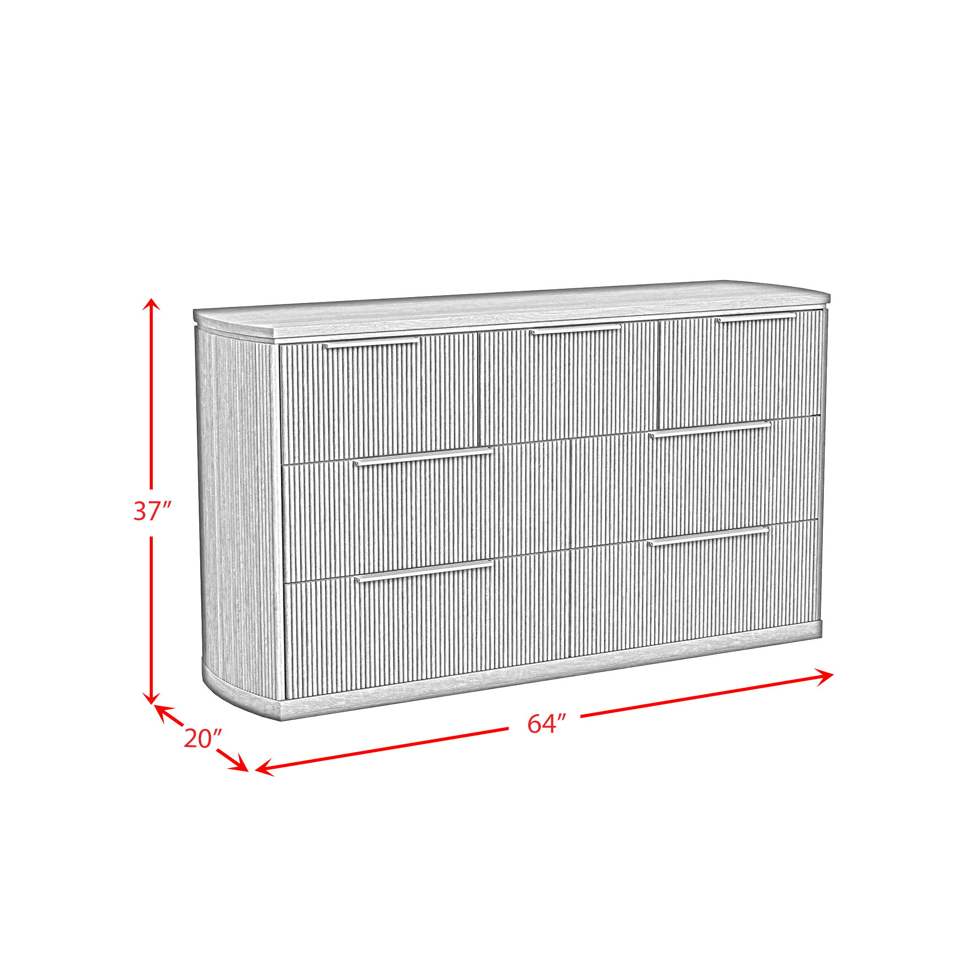 Sylvie - 7-Drawer Dresser - Natural