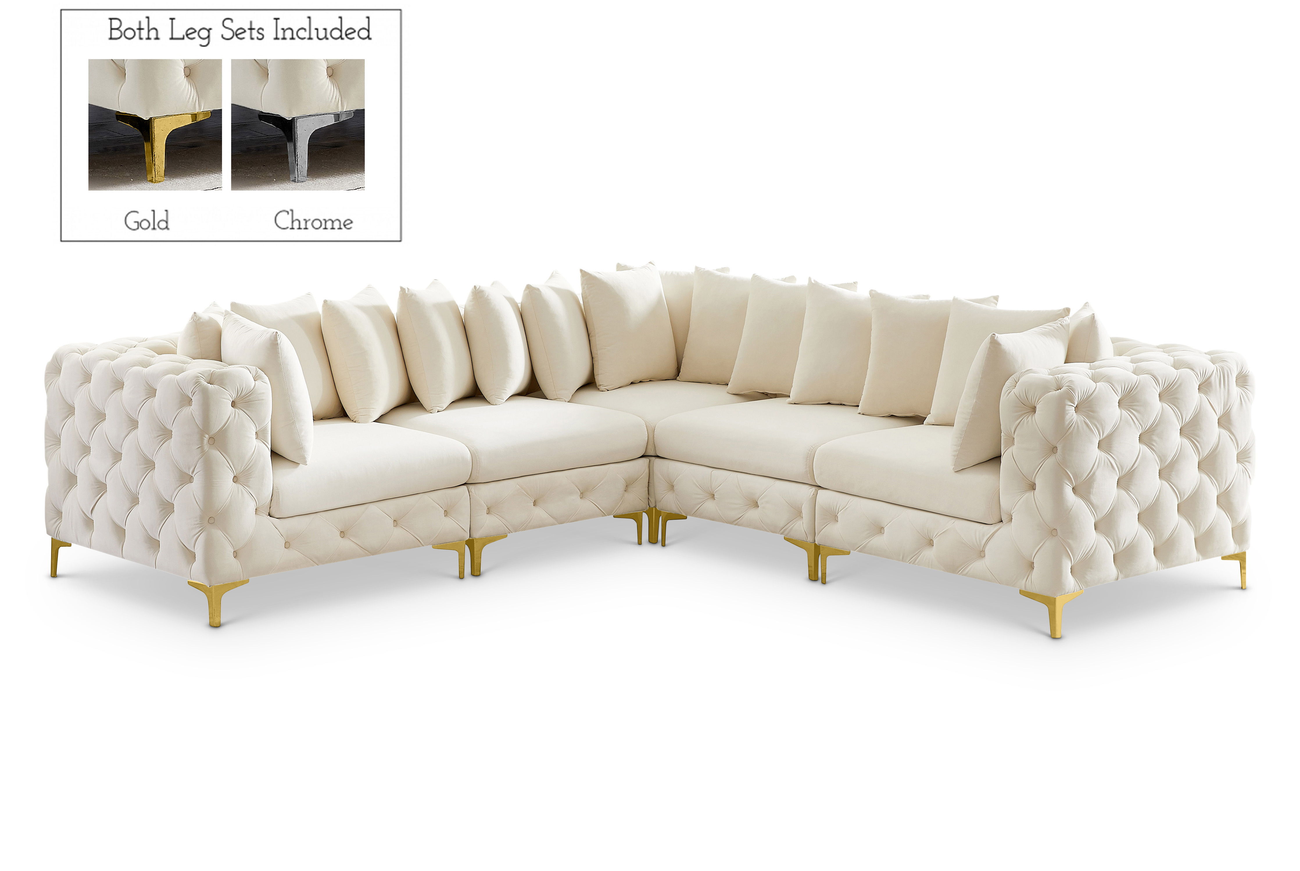 Tremblay - 5 Piece Modular Corner Sectional - Cream