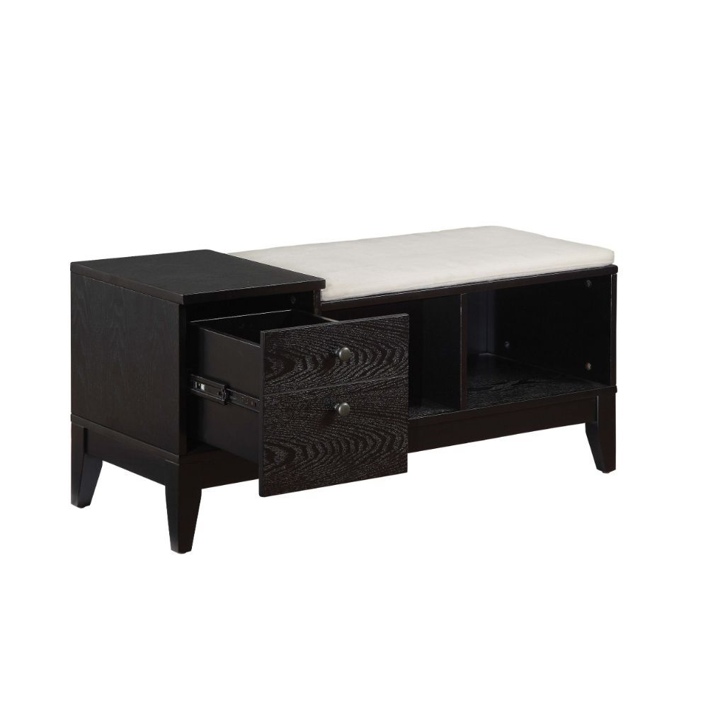Boyet - Bench - Cream Fabric & Black, black, view 7