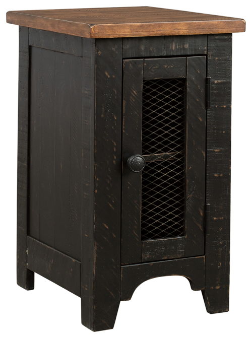Valebeck - Chair Side End Table - Black / Brown, dark brown