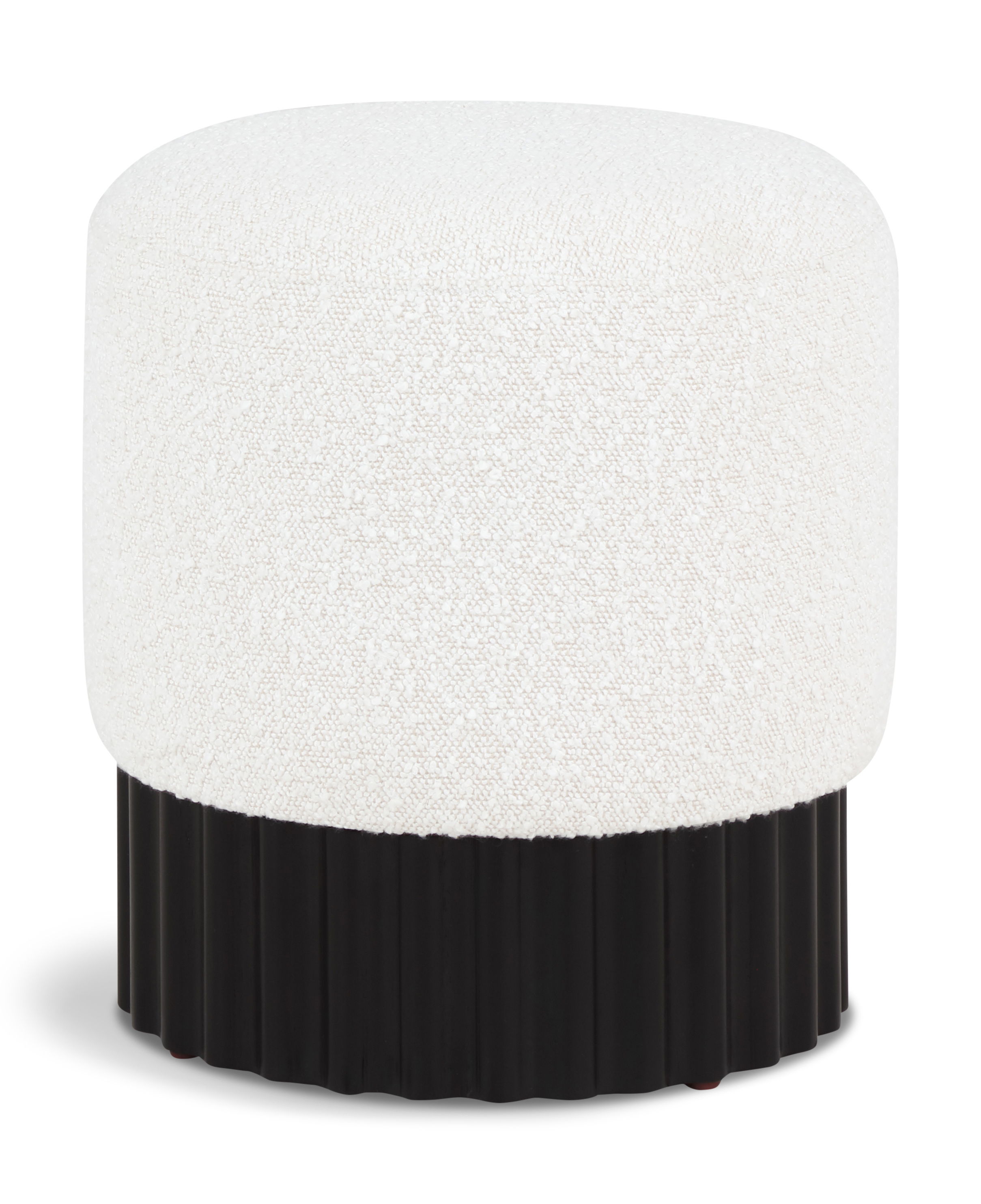 Veranda - Ottoman / Stool With Black Base - Cream