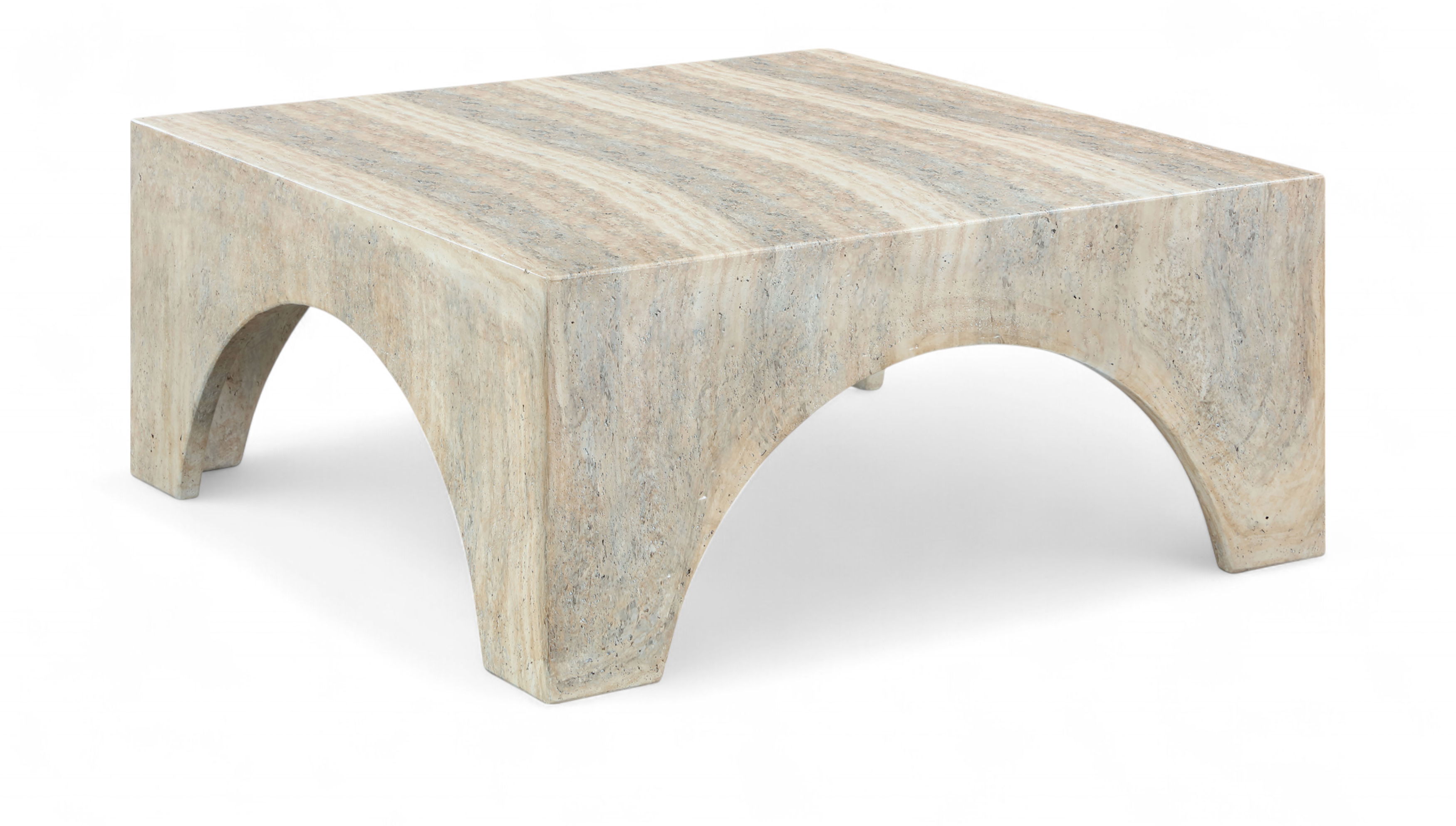 Renza - Concrete And Fiberglass Indoor / Outdoor Coffee Table - Natural