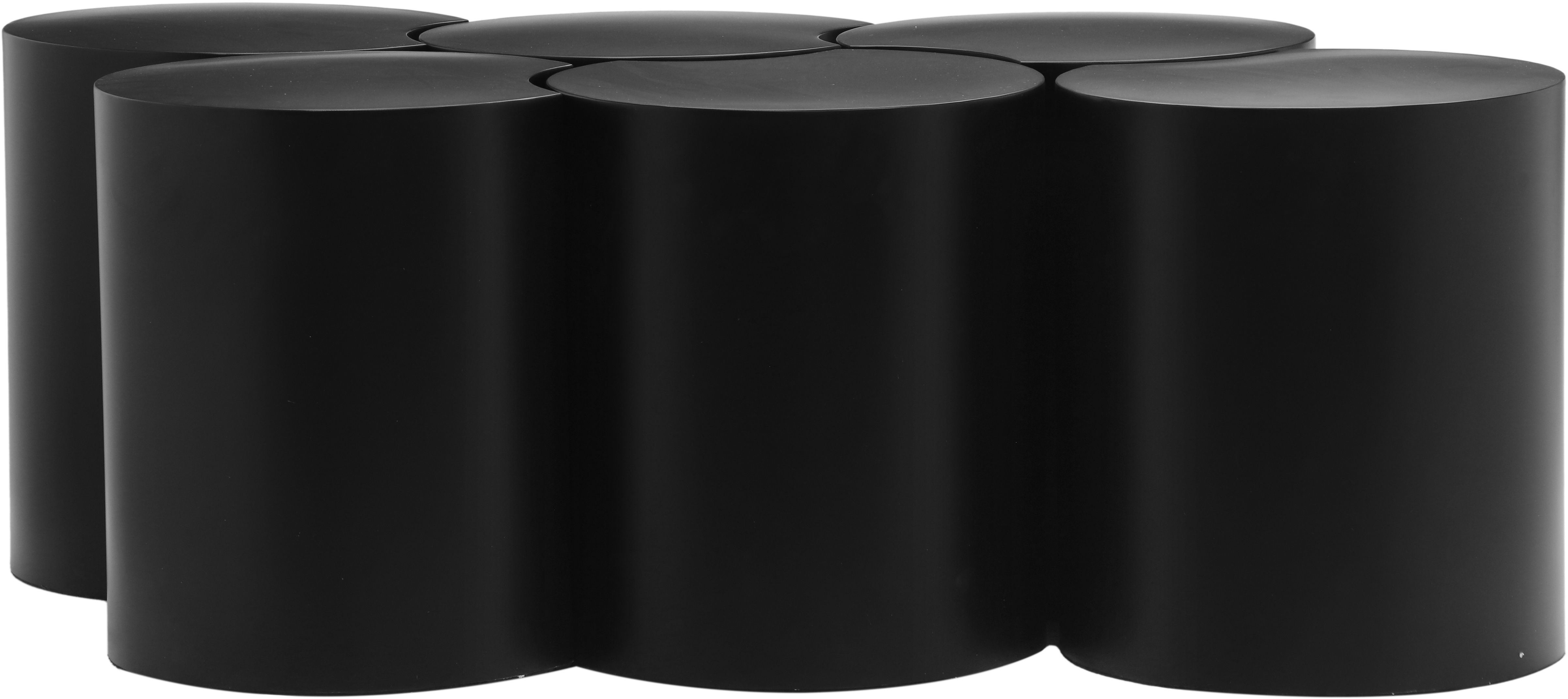 Dimple - 16" 6 Piece Modular Coffee Table - Black
